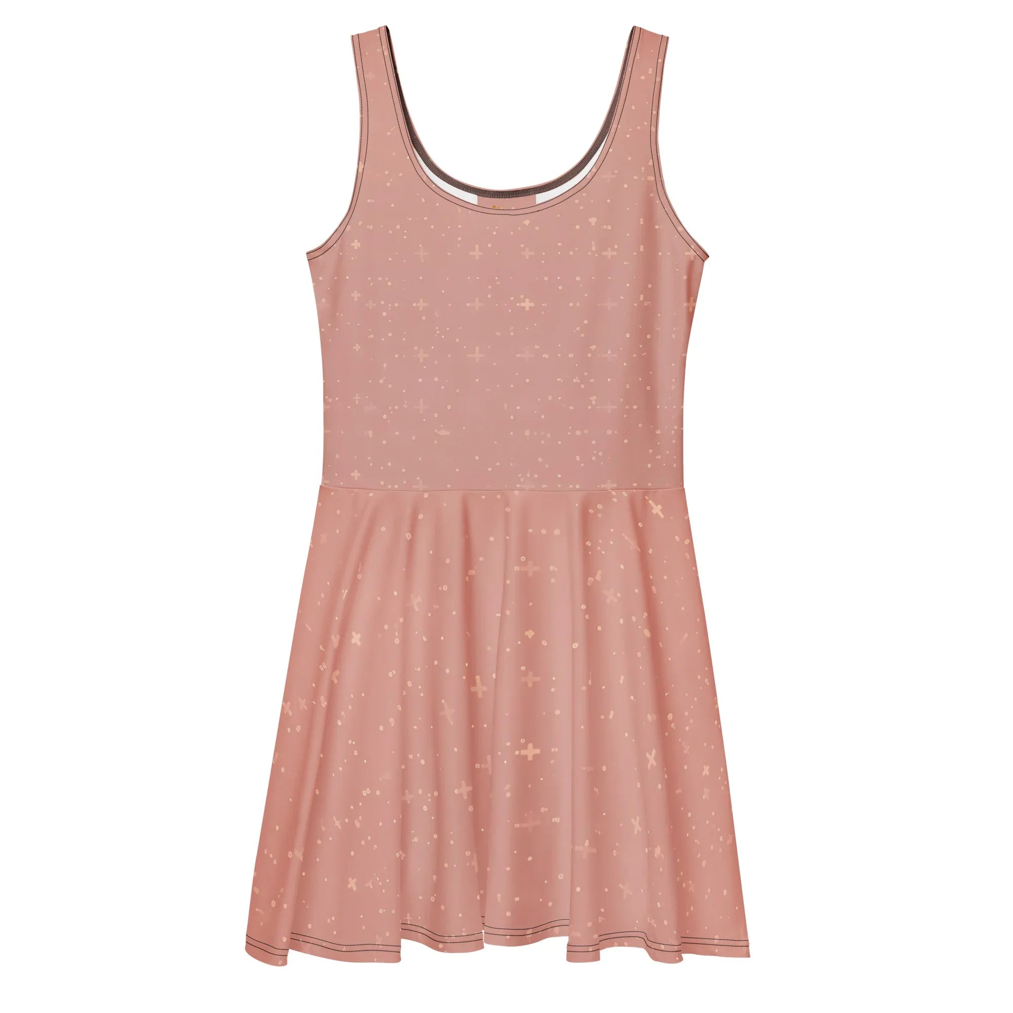 Skater Dress Skater Dress AwRans Clothing all-over-print-skater-dress-white-front-689b2c6f1a78b