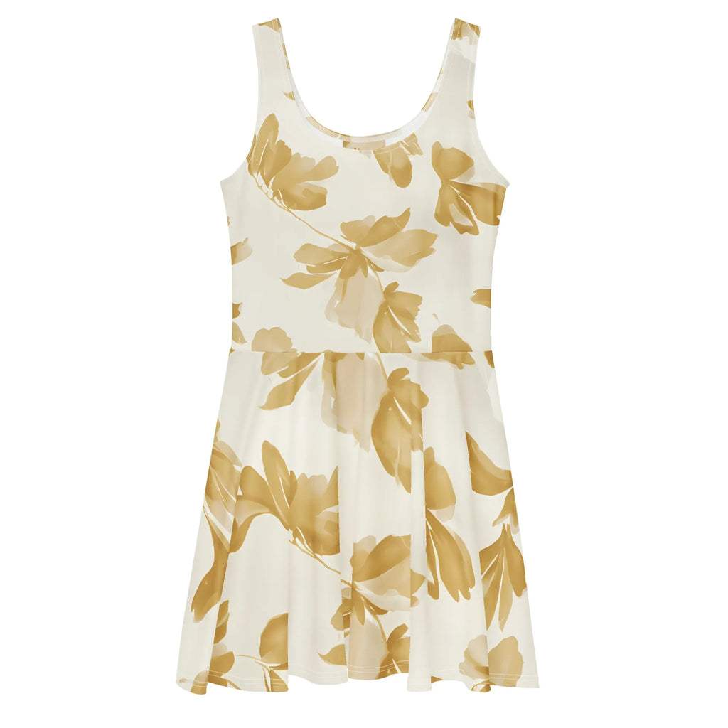 Skater Dress Skater Dress AwRans Clothing all-over-print-skater-dress-white-front-689b2d0e98a96