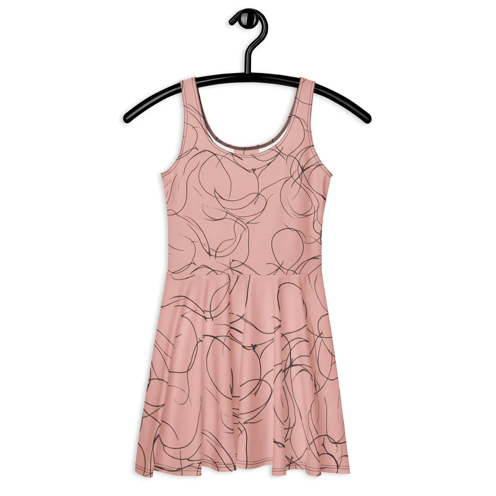 Skater Dress Skater Dress AwRans Clothing all-over-print-skater-dress-white-front-689b2d452432c