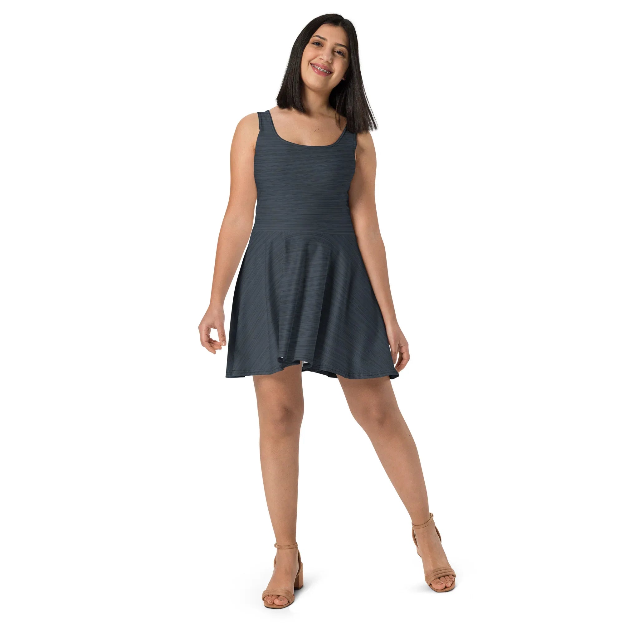 Skater Dress Skater Dress AwRans Clothing all-over-print-skater-dress-white-front-689b2d7a8990d