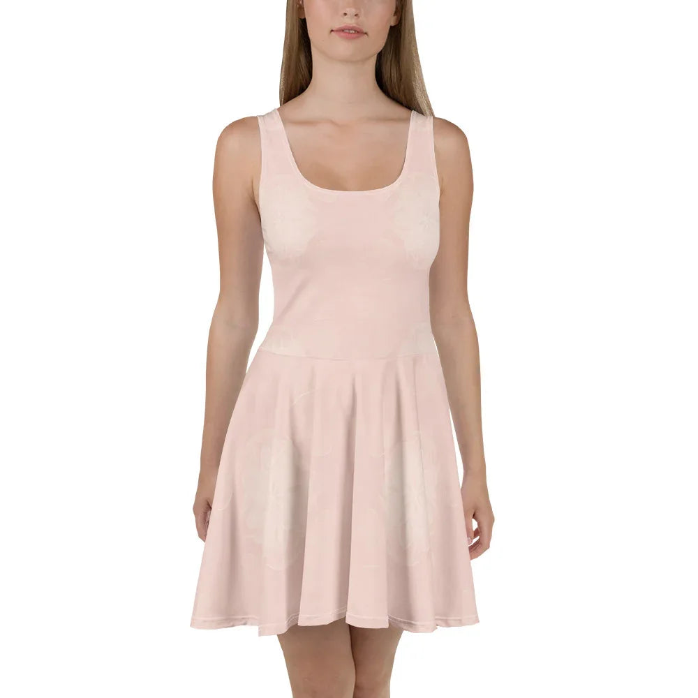 Skater Dress 3XL Skater Dress AwRans Clothing all-over-print-skater-dress-white-front-689b2daebe06a