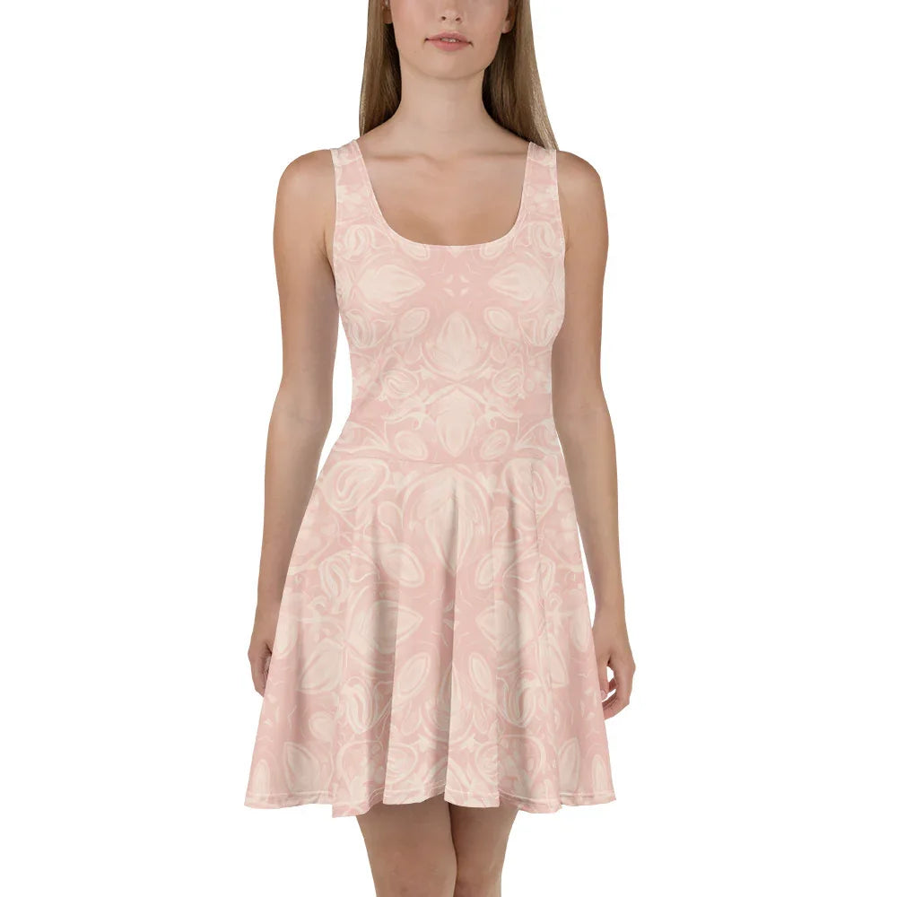 Skater Dress 3XL Skater Dress AwRans Clothing all-over-print-skater-dress-white-front-689b2de83c5f2