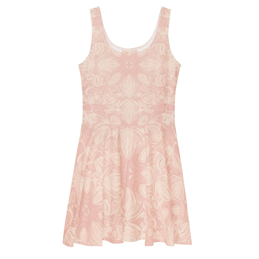 Skater Dress Skater Dress AwRans Clothing all-over-print-skater-dress-white-front-689b2de83dd37