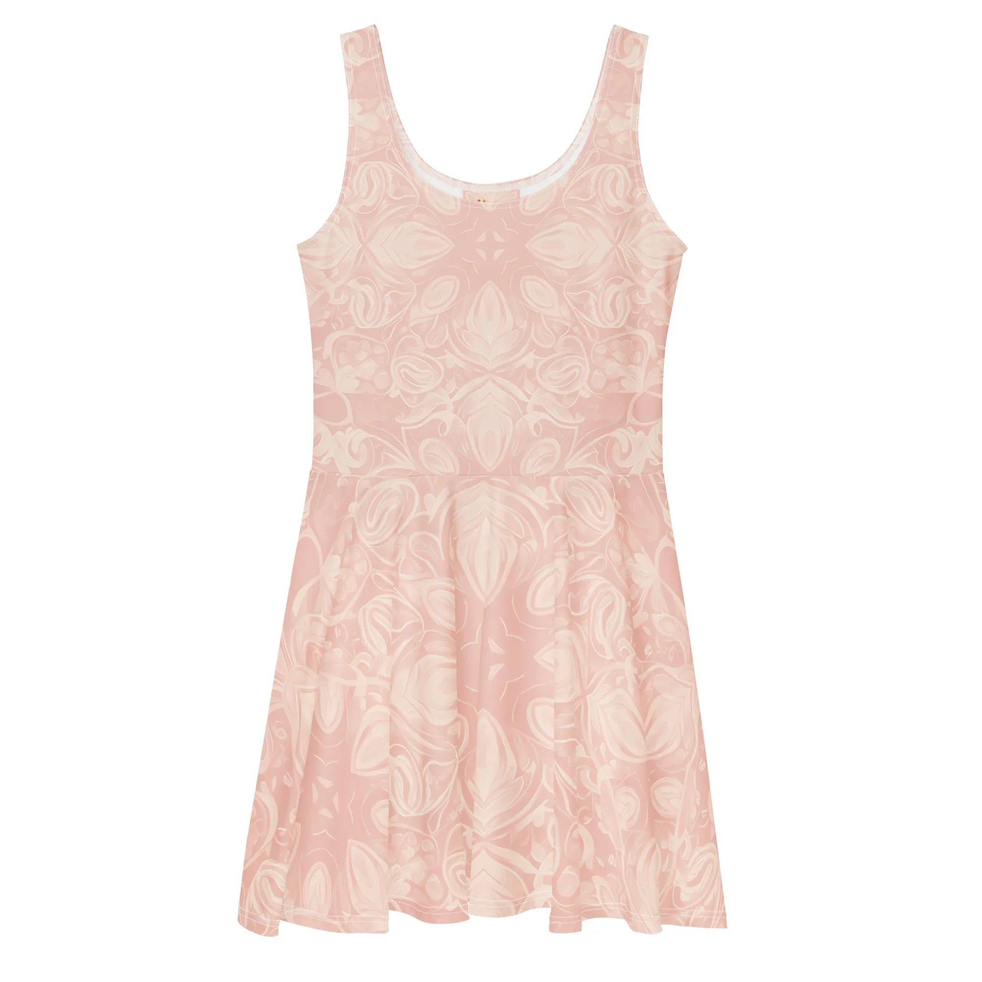 Skater Dress Skater Dress AwRans Clothing all-over-print-skater-dress-white-front-689b2de83dd37
