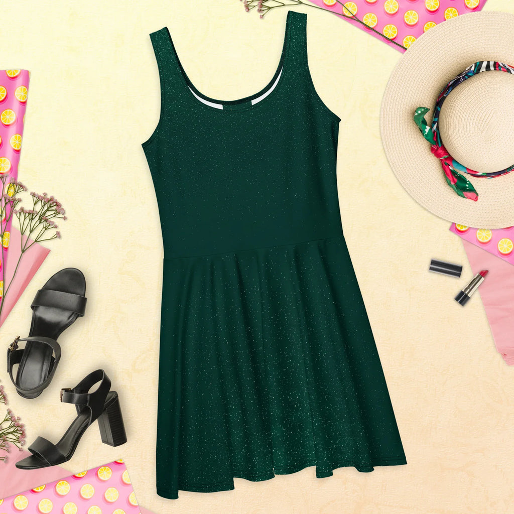 Skater Dress Skater Dress AwRans Clothing all-over-print-skater-dress-white-front-689b2e1f1269e