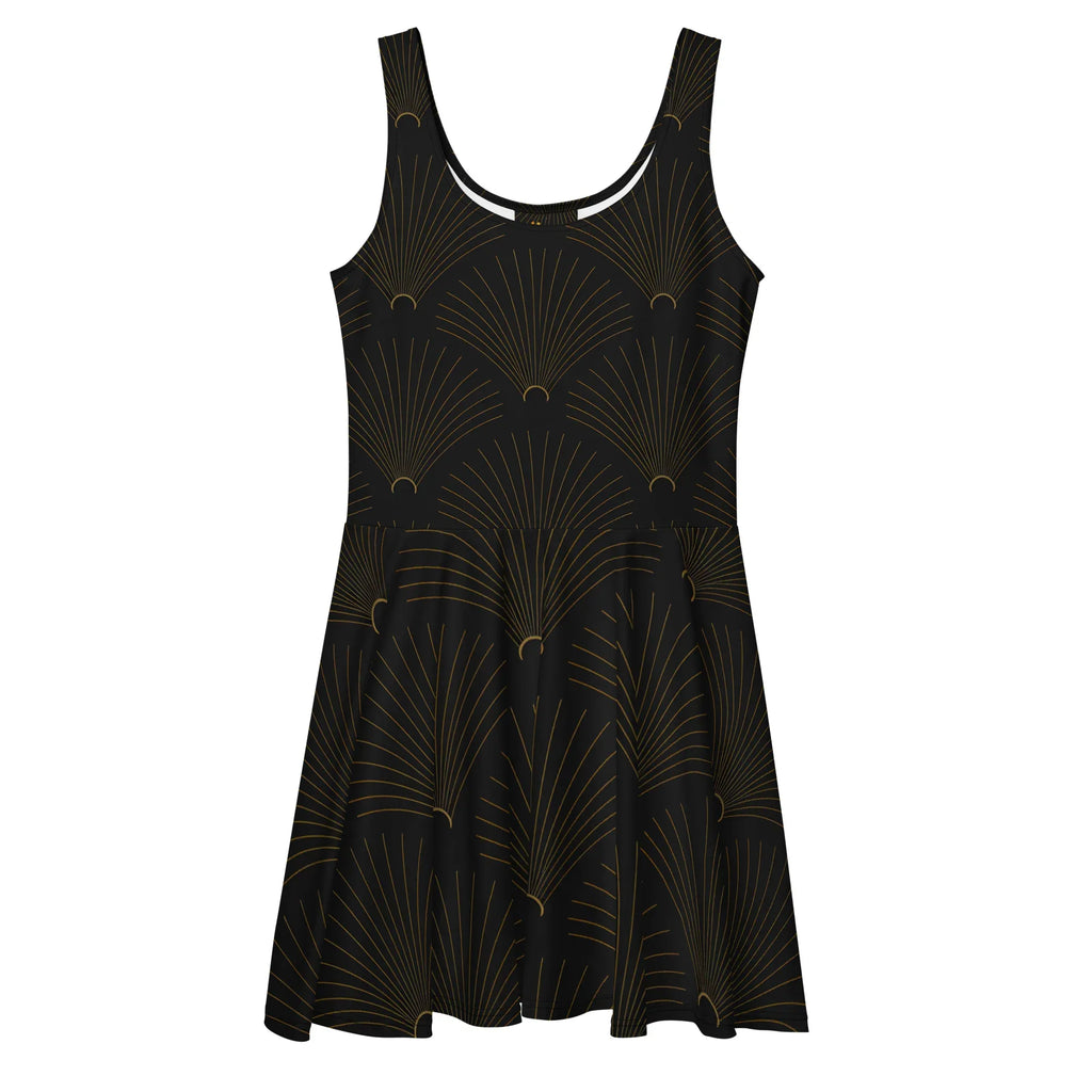 Skater Dress Skater Dress AwRans Clothing all-over-print-skater-dress-white-front-689b2e55e2329