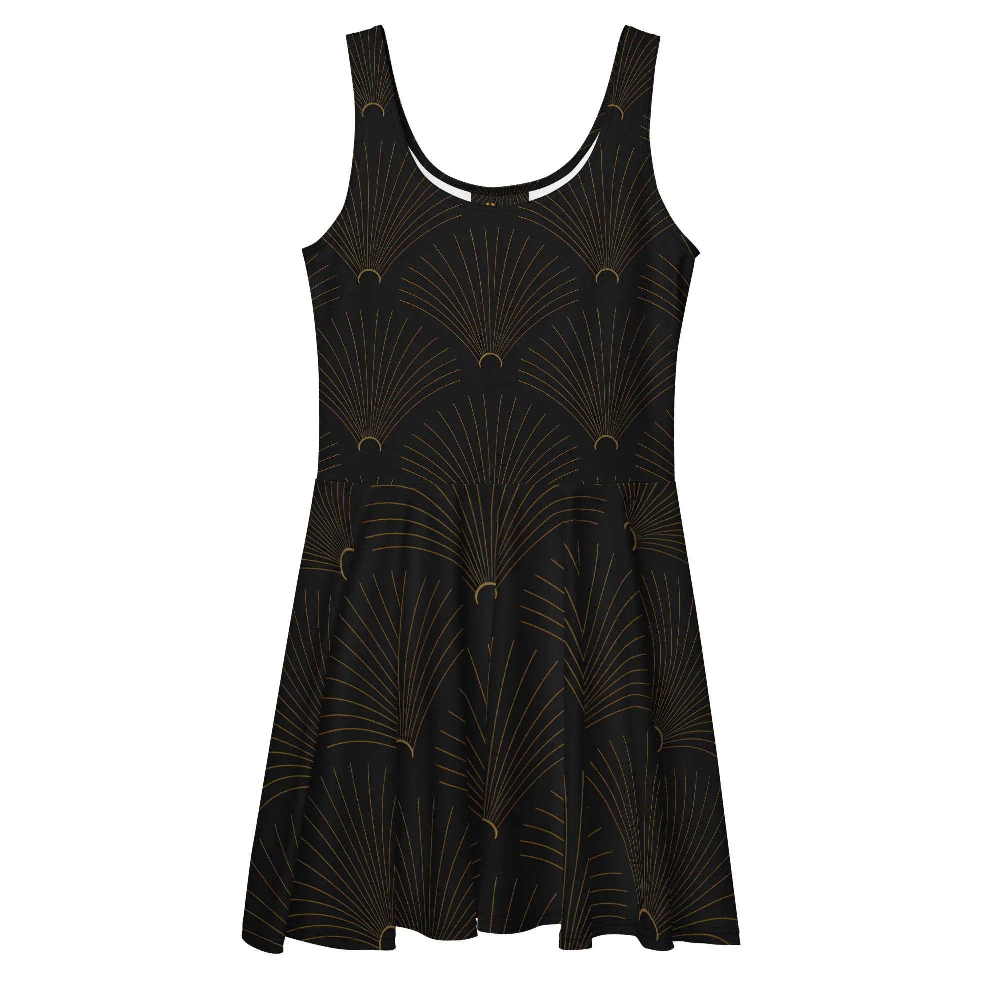 Skater Dress Skater Dress AwRans Clothing all-over-print-skater-dress-white-front-689b2e55e2329