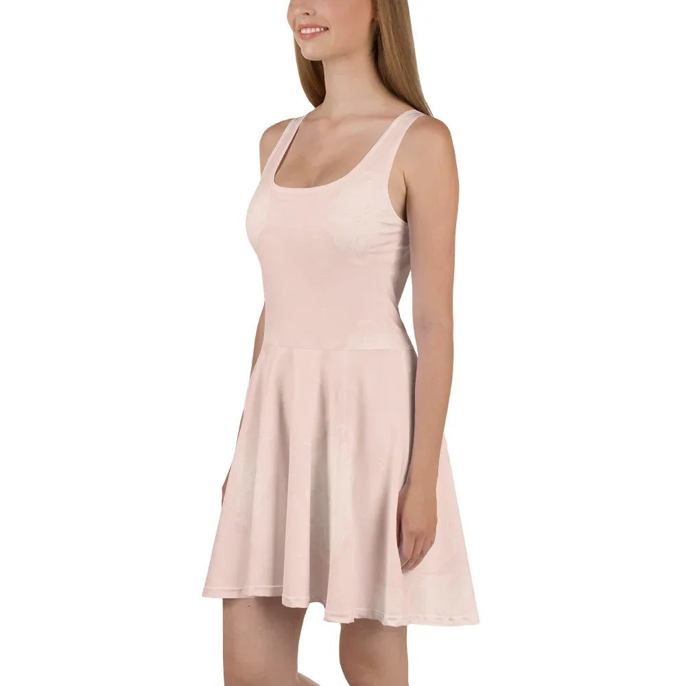 Skater Dress Skater Dress AwRans Clothing all-over-print-skater-dress-white-left-689b2daebf235