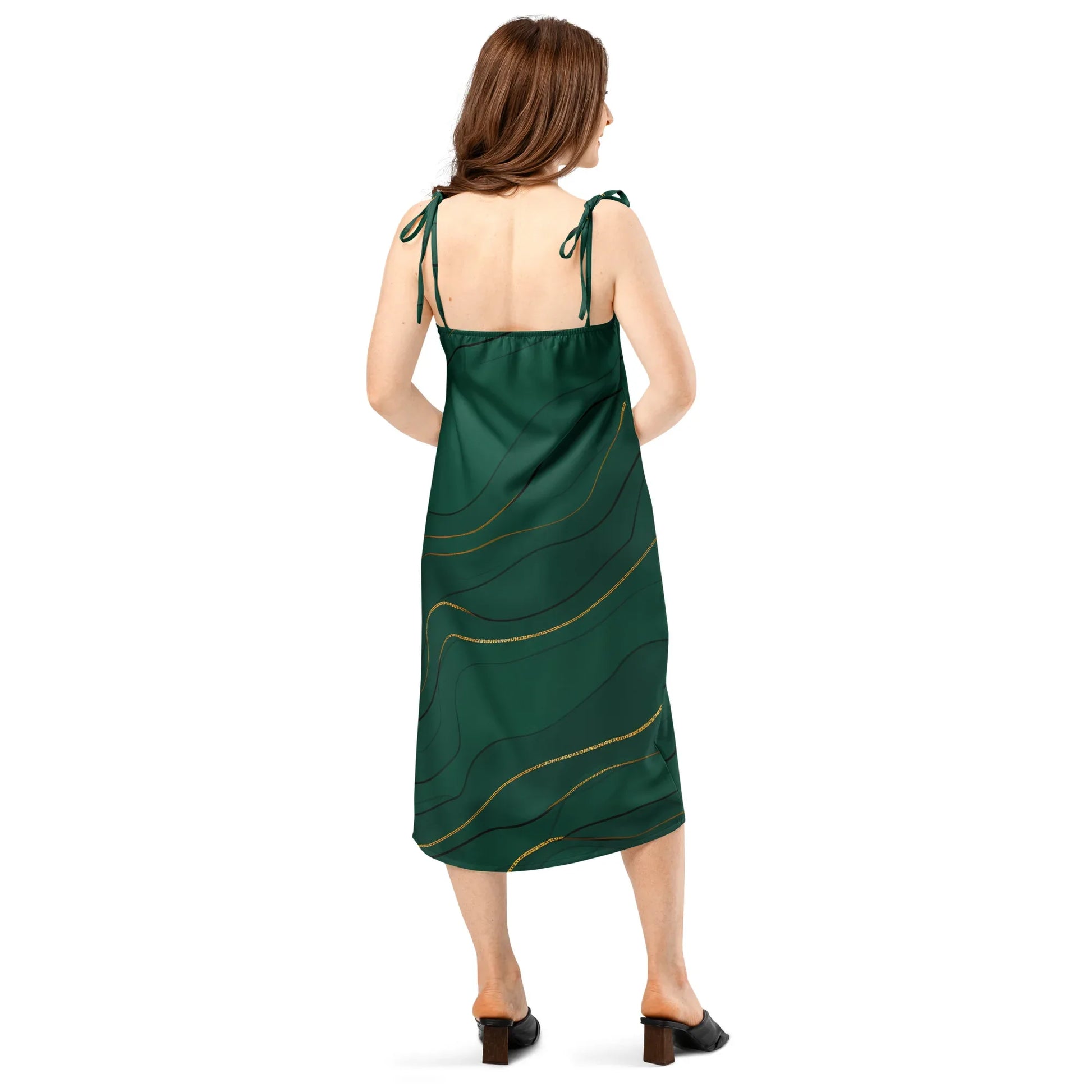 Tie-Strap Midi Dress - AwRans Clothing