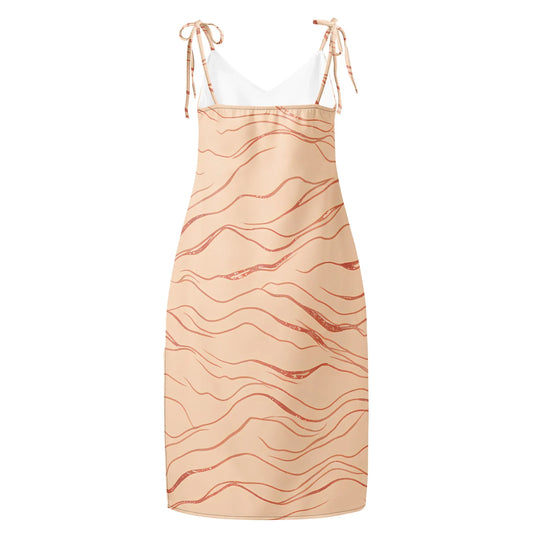 Tie-Strap Midi Dress - AwRans Clothing