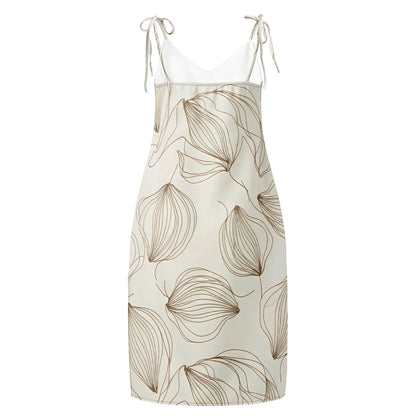 Tie-Strap Midi Dress - AwRans Clothing