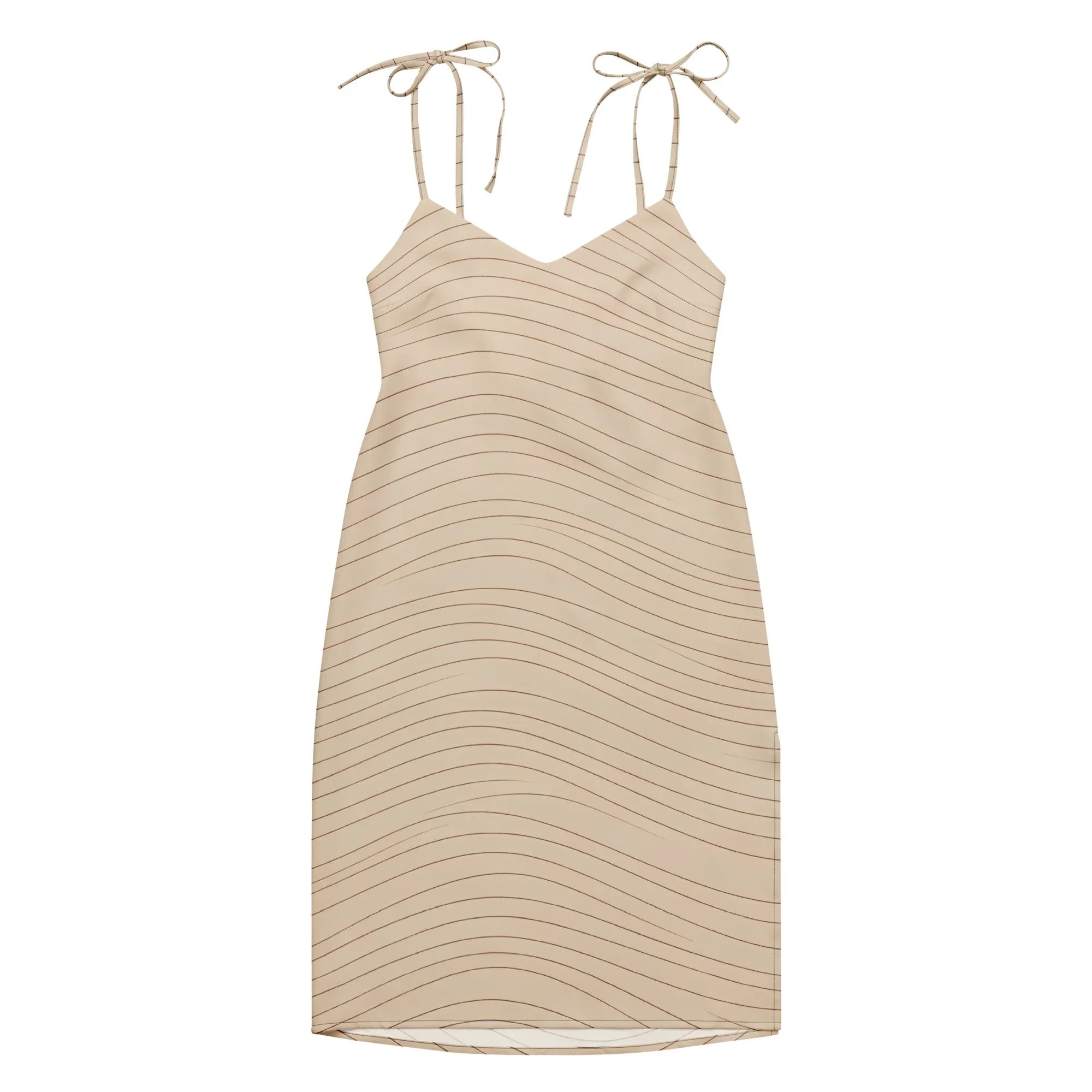 Tie-Strap Midi Dress Dress AwRans Clothing all-over-print-slip-dress-black-front-689c575a34fe8