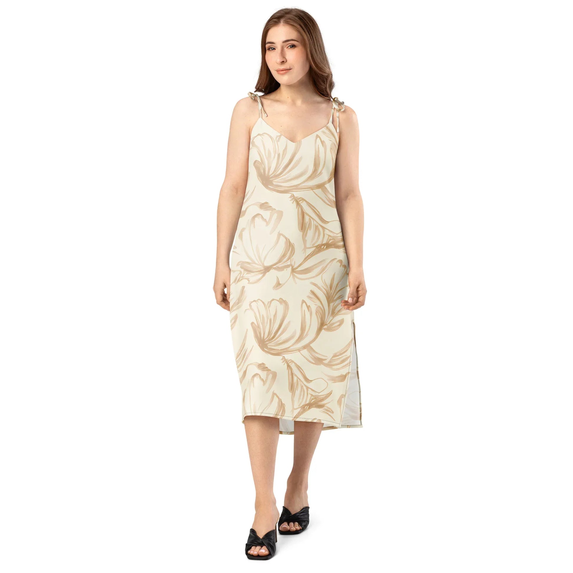 Tie-Strap Midi Dress - AwRans Clothing