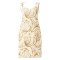Tie-Strap Midi Dress Black Dress AwRans Clothing all-over-print-slip-dress-black-front-689c59623dd37