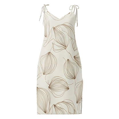 Tie-Strap Midi Dress - AwRans Clothing