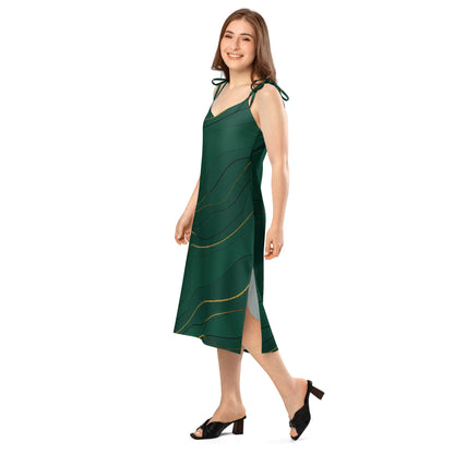 Tie-Strap Midi Dress - AwRans Clothing