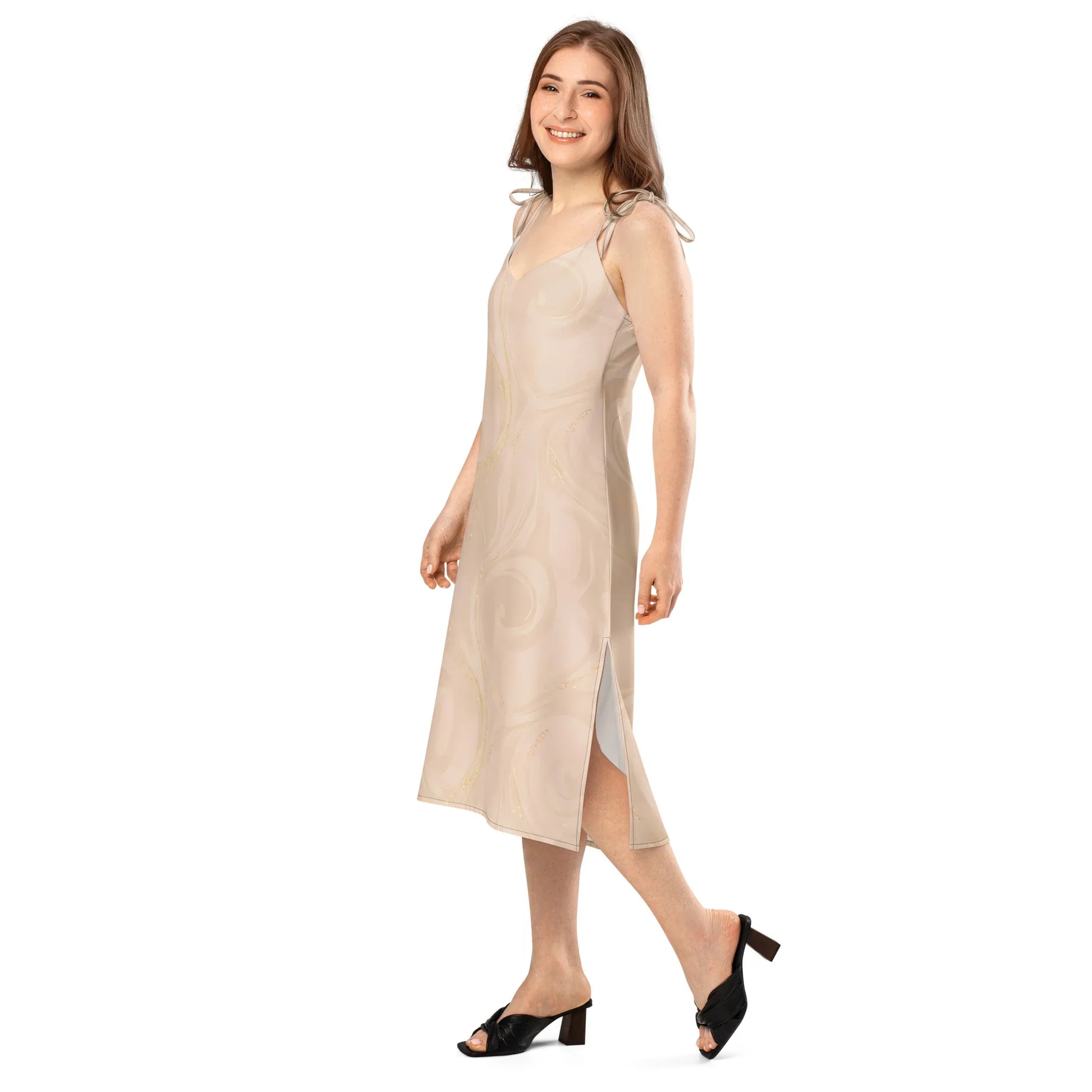 Tie-Strap Midi Dress - AwRans Clothing