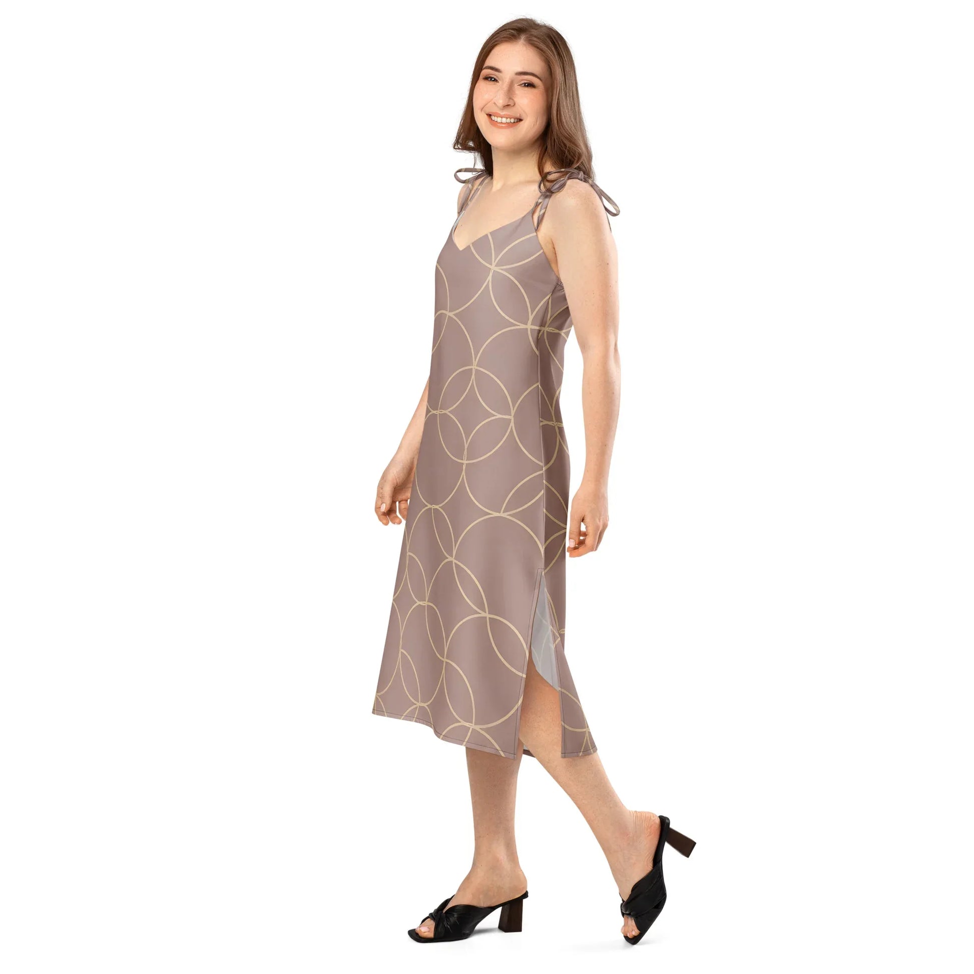 Tie-Strap Midi Dress - AwRans Clothing