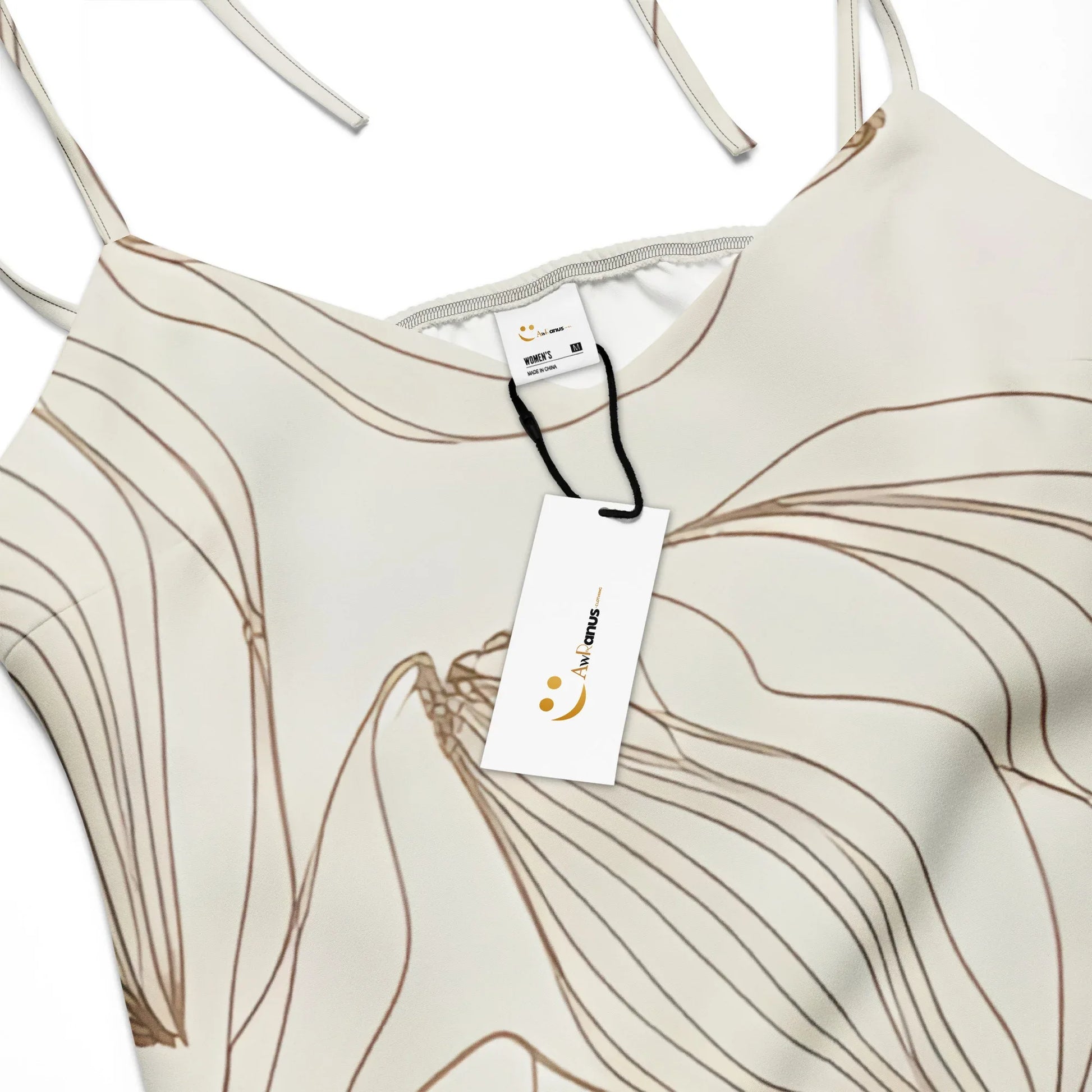 Tie-Strap Midi Dress - AwRans Clothing