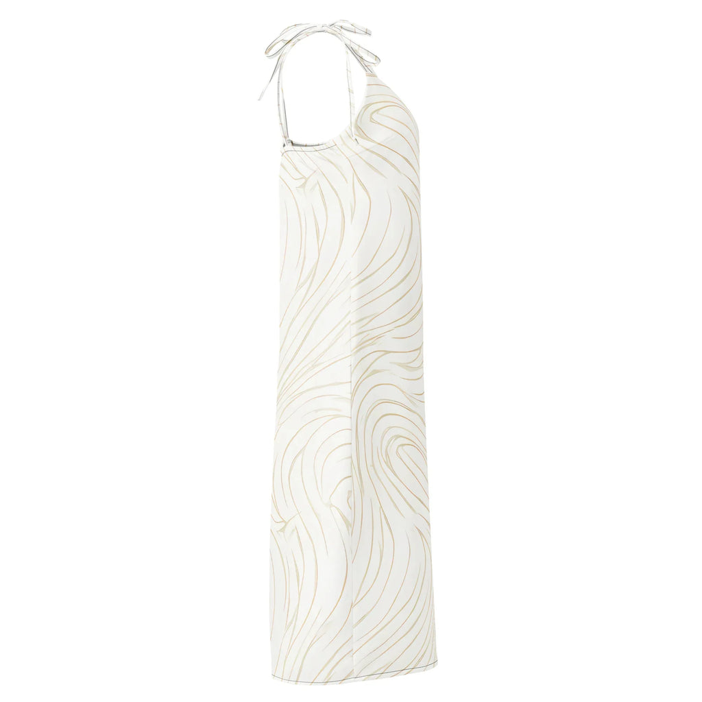 Tie-Strap Midi Dress Dress AwRans Clothing all-over-print-slip-dress-black-right-689c57c5e768b