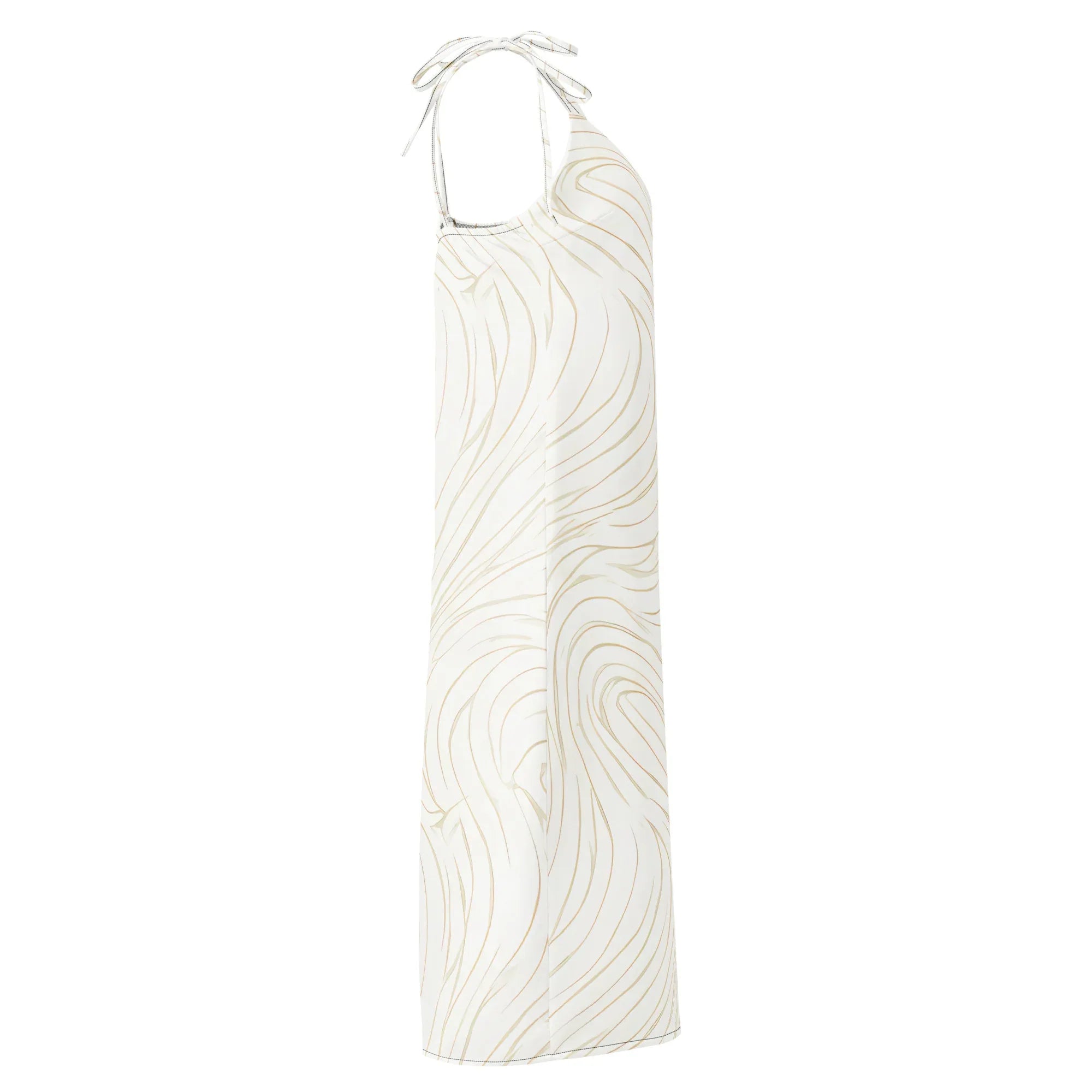 Tie-Strap Midi Dress Dress AwRans Clothing all-over-print-slip-dress-black-right-689c57c5e768b