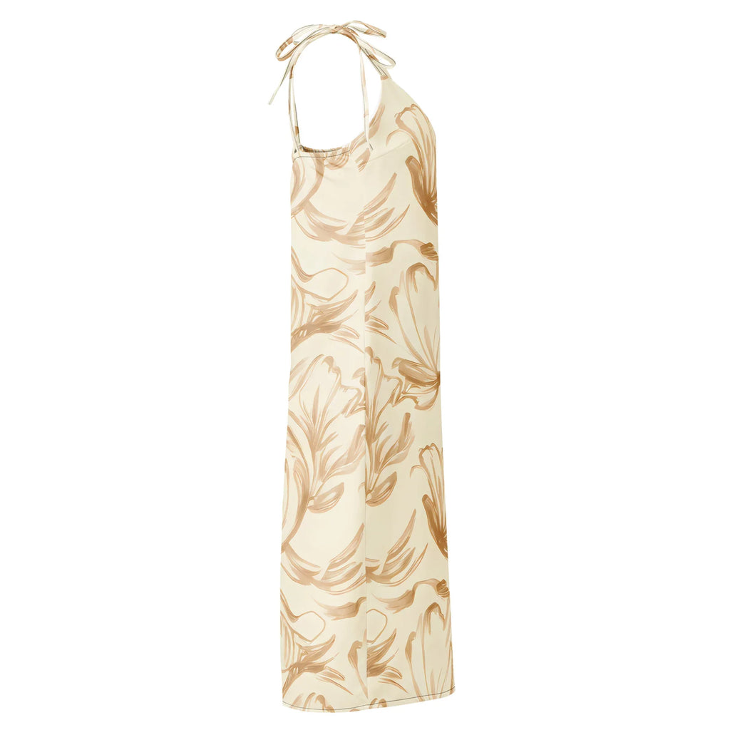 Tie-Strap Midi Dress Dress AwRans Clothing all-over-print-slip-dress-black-right-689c59623de70