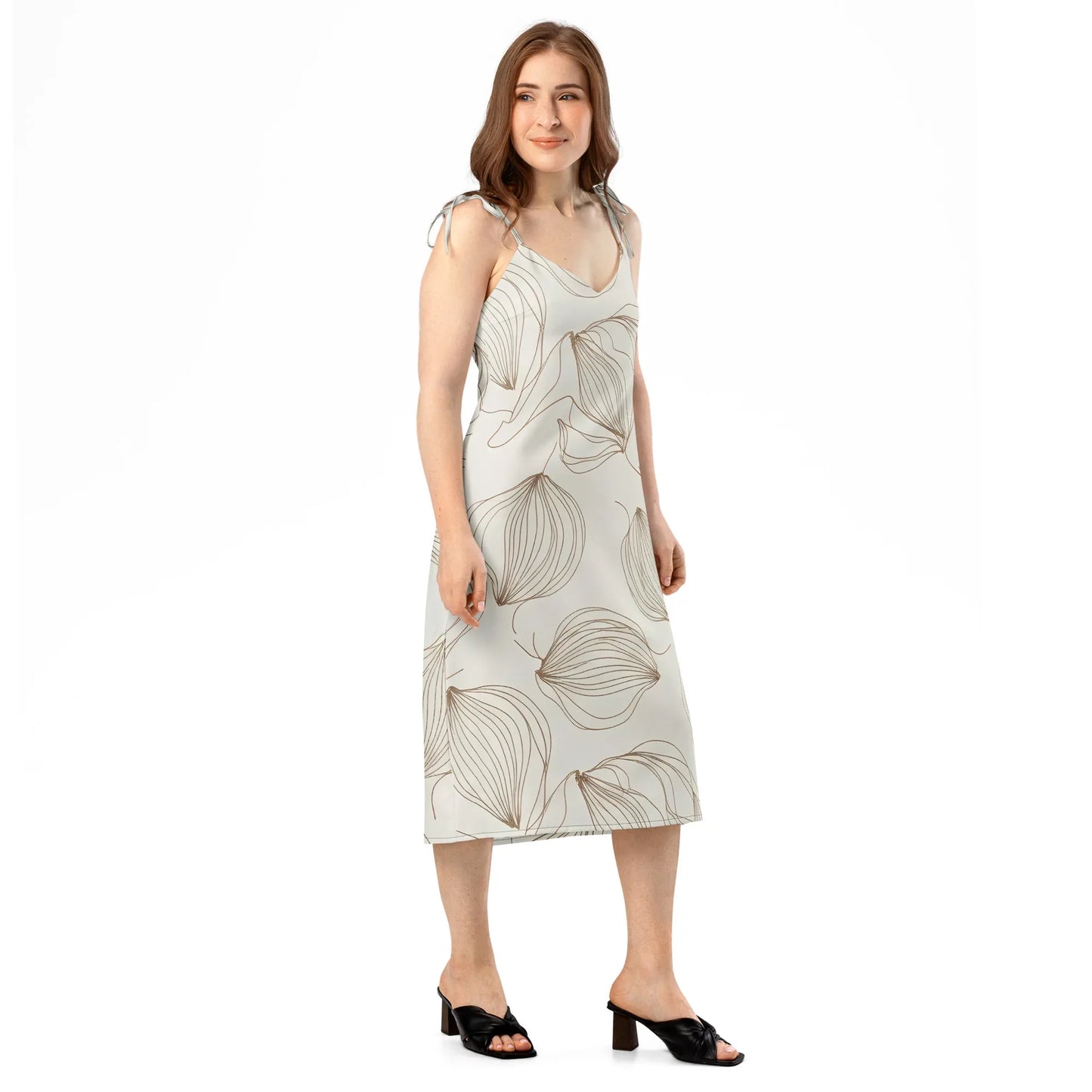 Tie-Strap Midi Dress - AwRans Clothing