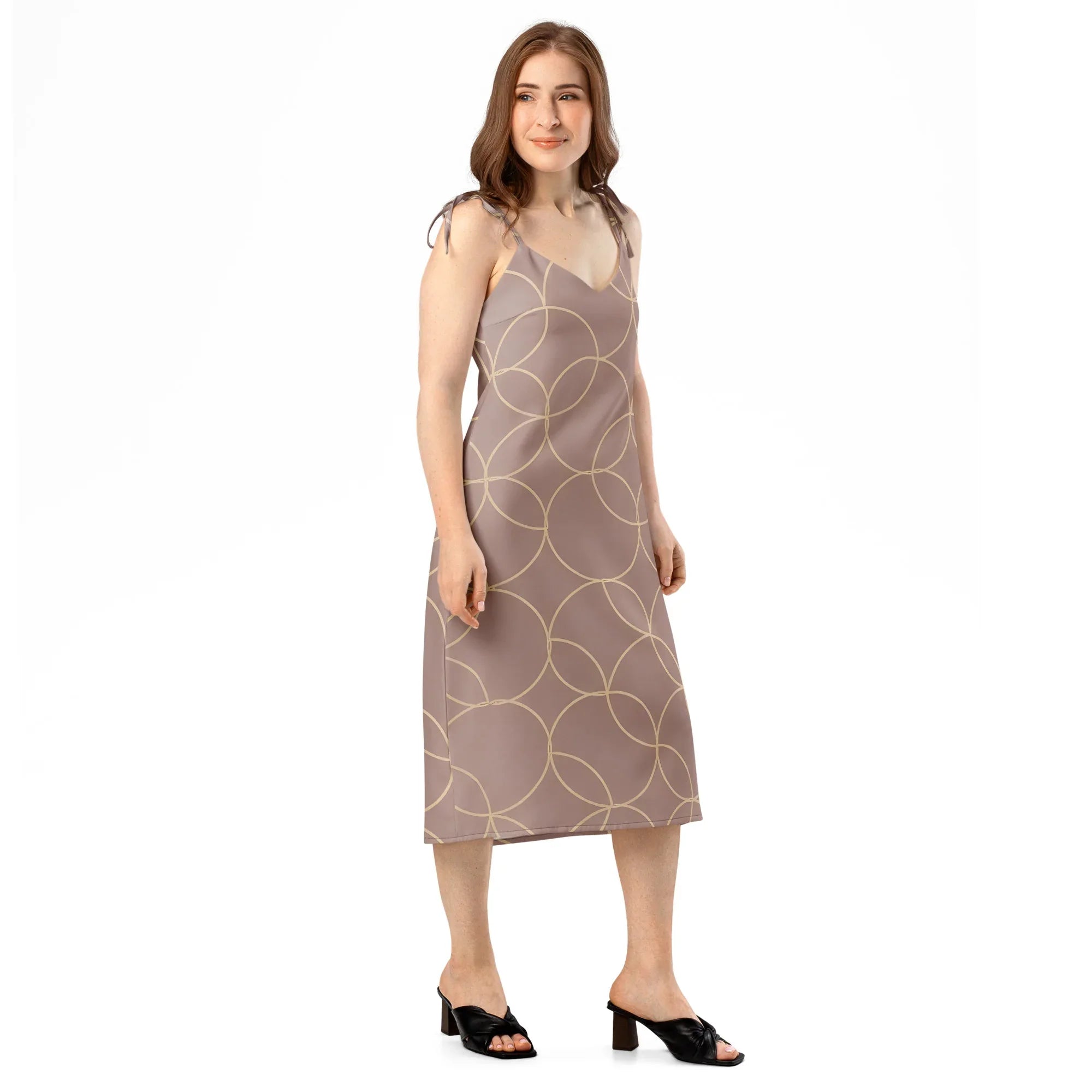 Tie-Strap Midi Dress - AwRans Clothing