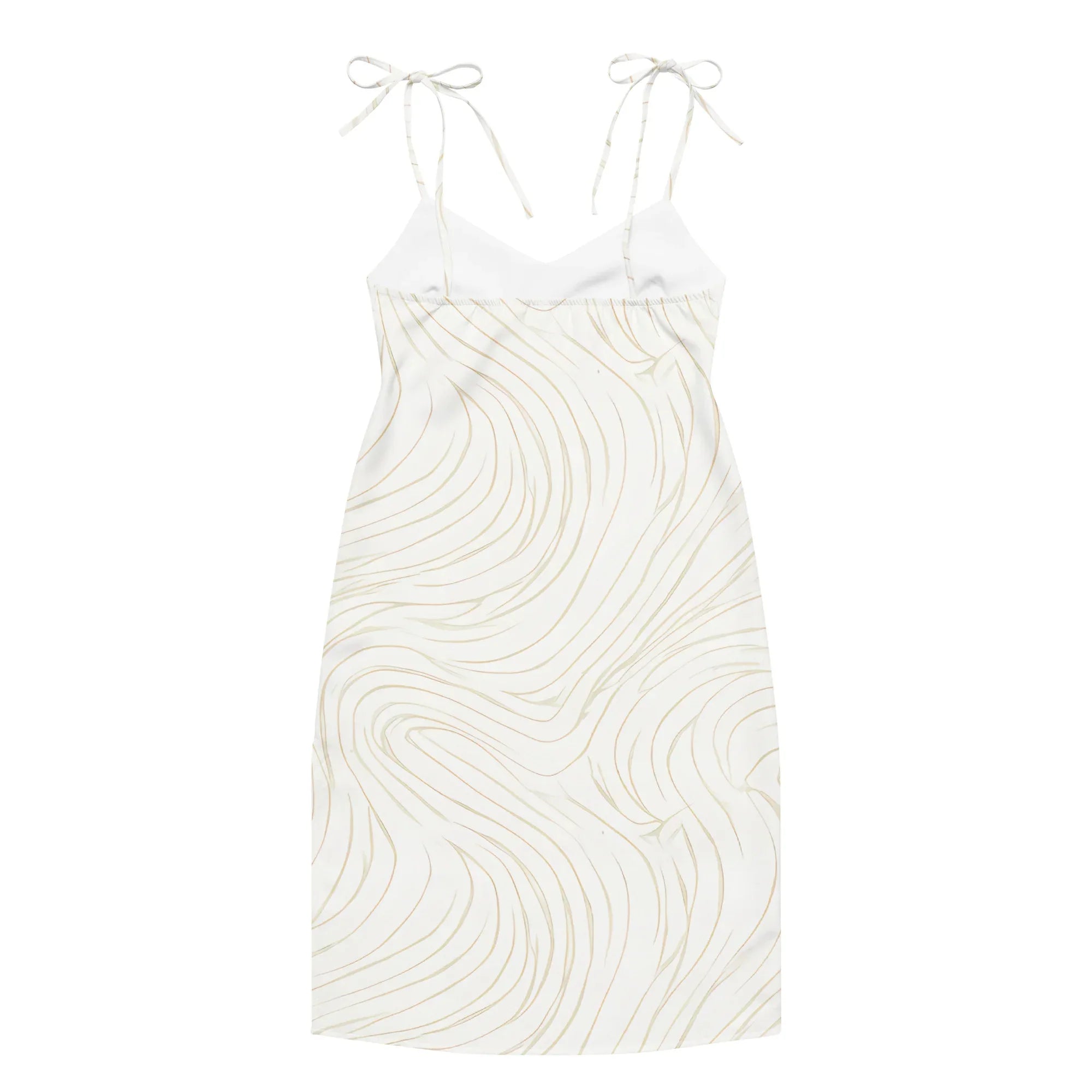 Tie-Strap Midi Dress Dress AwRans Clothing all-over-print-slip-dress-white-back-689c57c5e7449