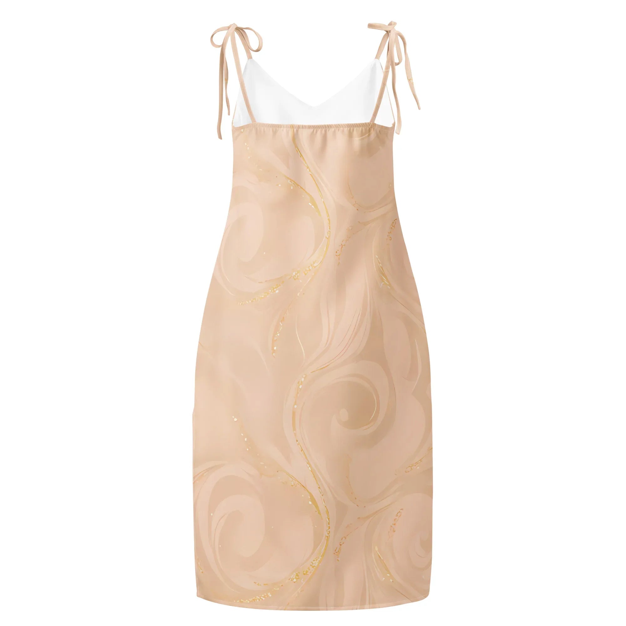 Tie-Strap Midi Dress Dress AwRans Clothing all-over-print-slip-dress-white-back-689c588a90a4a