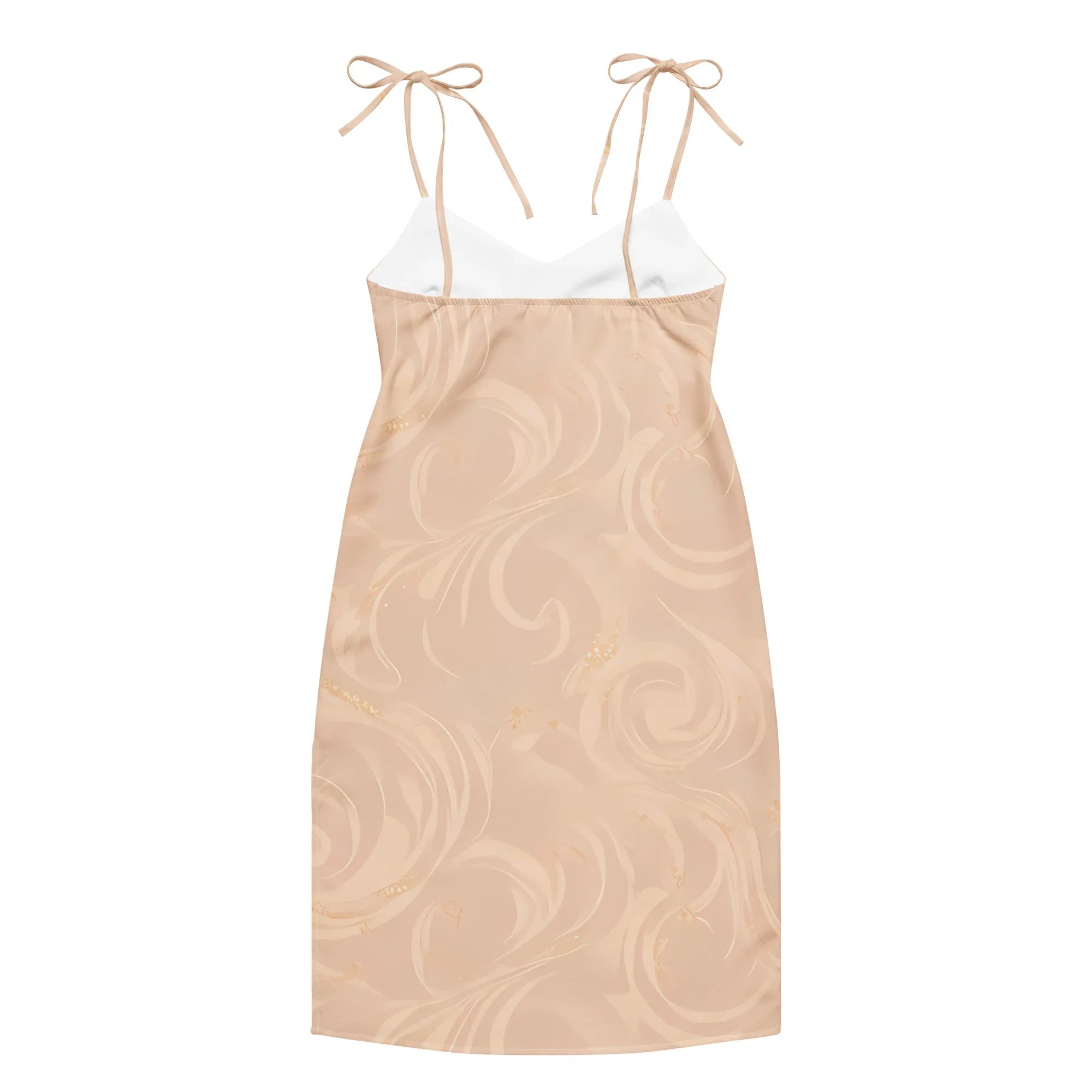 Tie-Strap Midi Dress Dress AwRans Clothing all-over-print-slip-dress-white-back-689c58c10d85b