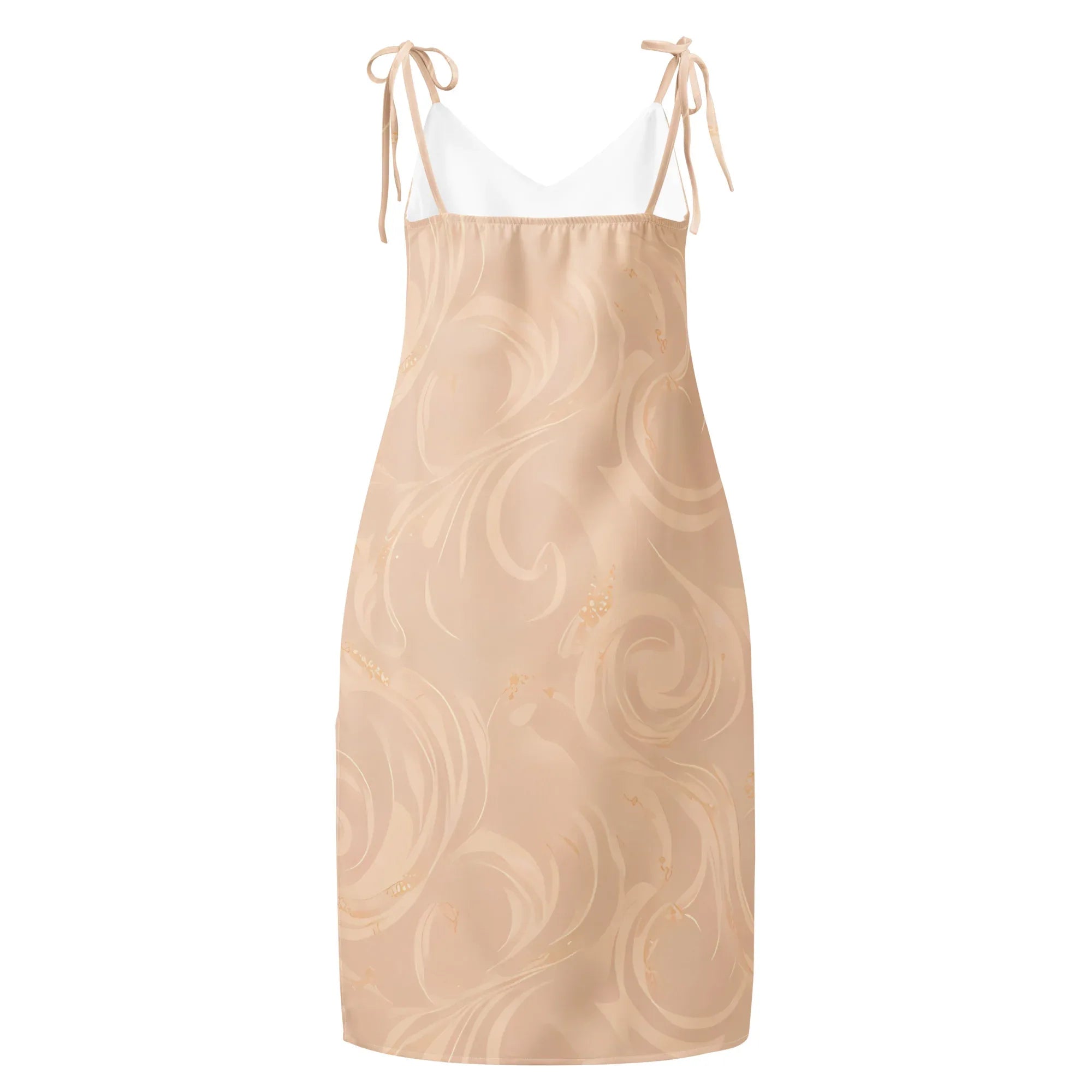 Tie-Strap Midi Dress Dress AwRans Clothing all-over-print-slip-dress-white-back-689c58c10dc98
