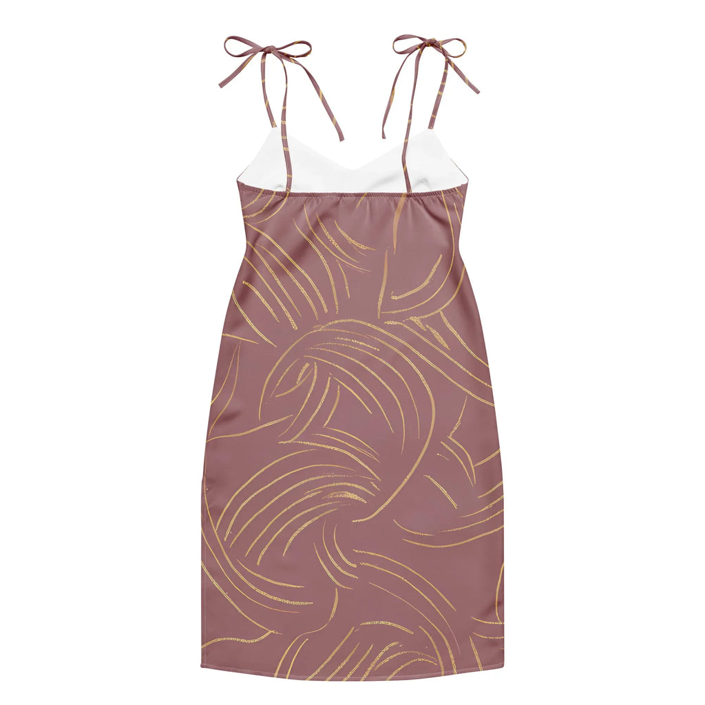 Tie-Strap Midi Dress Dress AwRans Clothing all-over-print-slip-dress-white-back-689c58f610c43