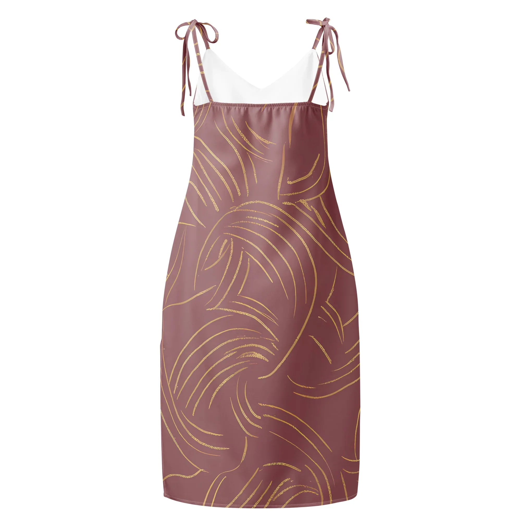 Tie-Strap Midi Dress Dress AwRans Clothing all-over-print-slip-dress-white-back-689c58f6110c5