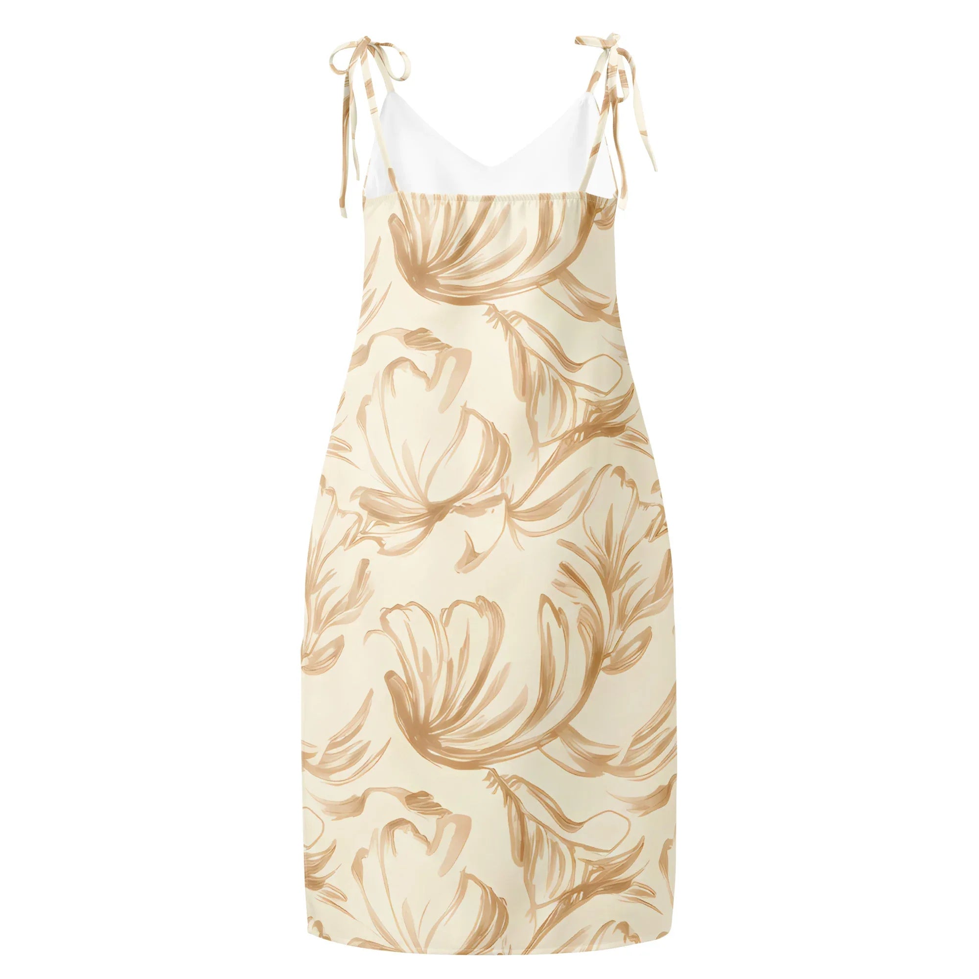 Tie-Strap Midi Dress Dress AwRans Clothing all-over-print-slip-dress-white-back-689c59623e08f