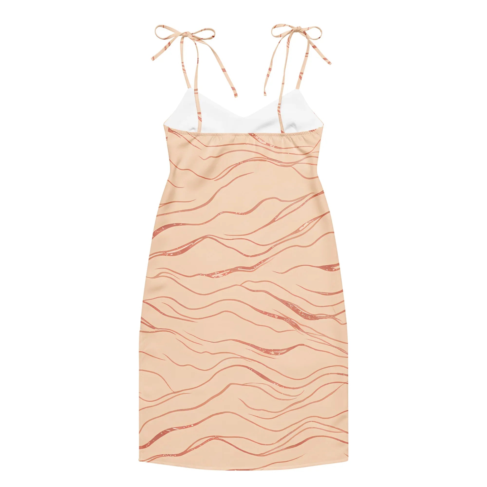 Tie-Strap Midi Dress Dress AwRans Clothing all-over-print-slip-dress-white-back-689c59969b1bc