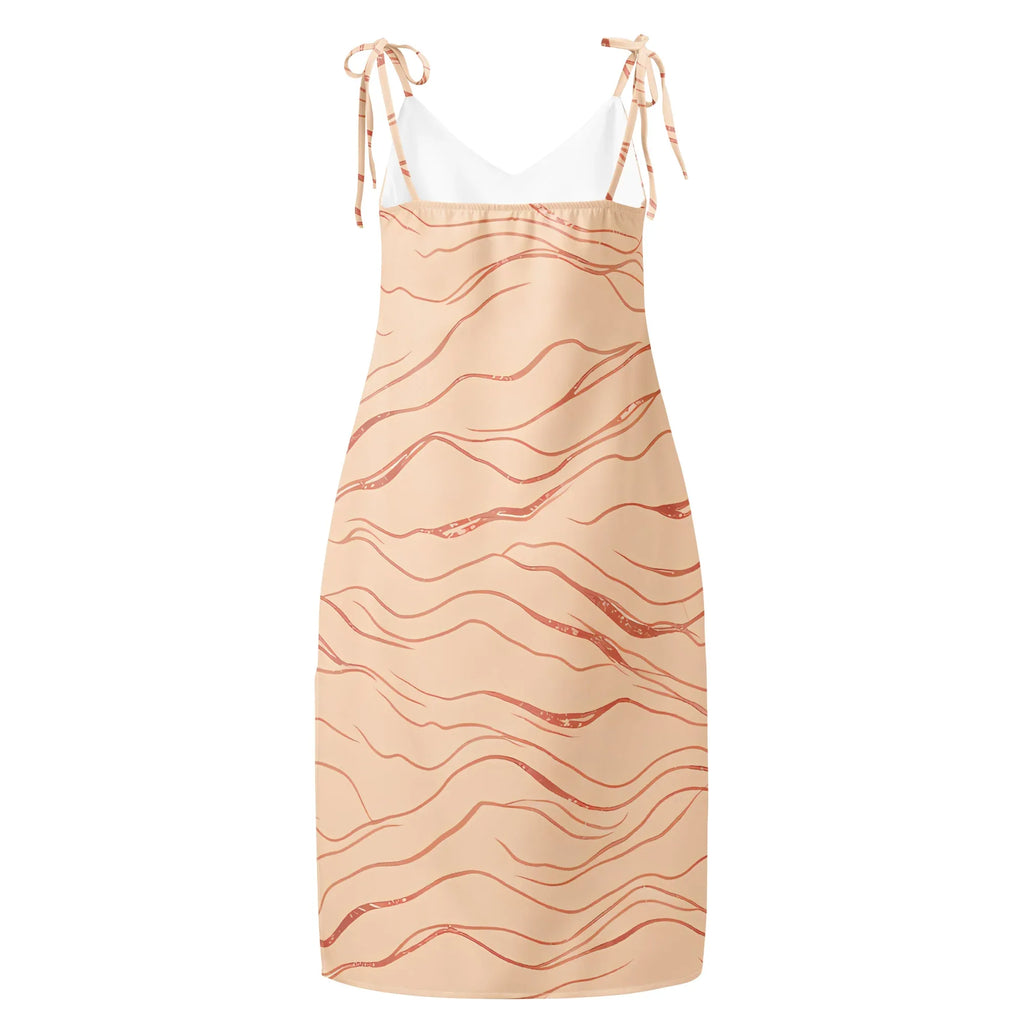 Tie-Strap Midi Dress Dress AwRans Clothing all-over-print-slip-dress-white-back-689c59969b5c8