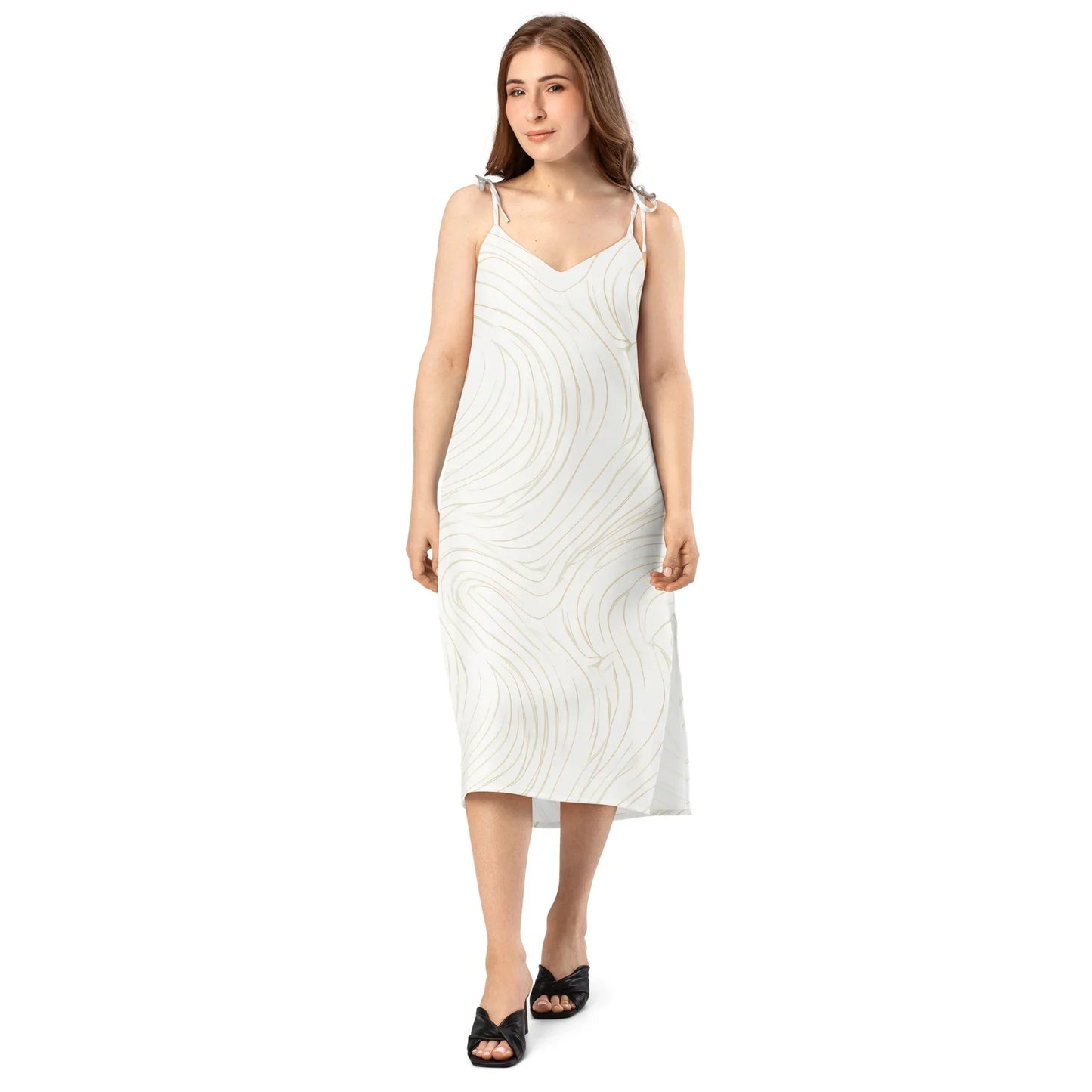 Tie-Strap Midi Dress - AwRans Clothing