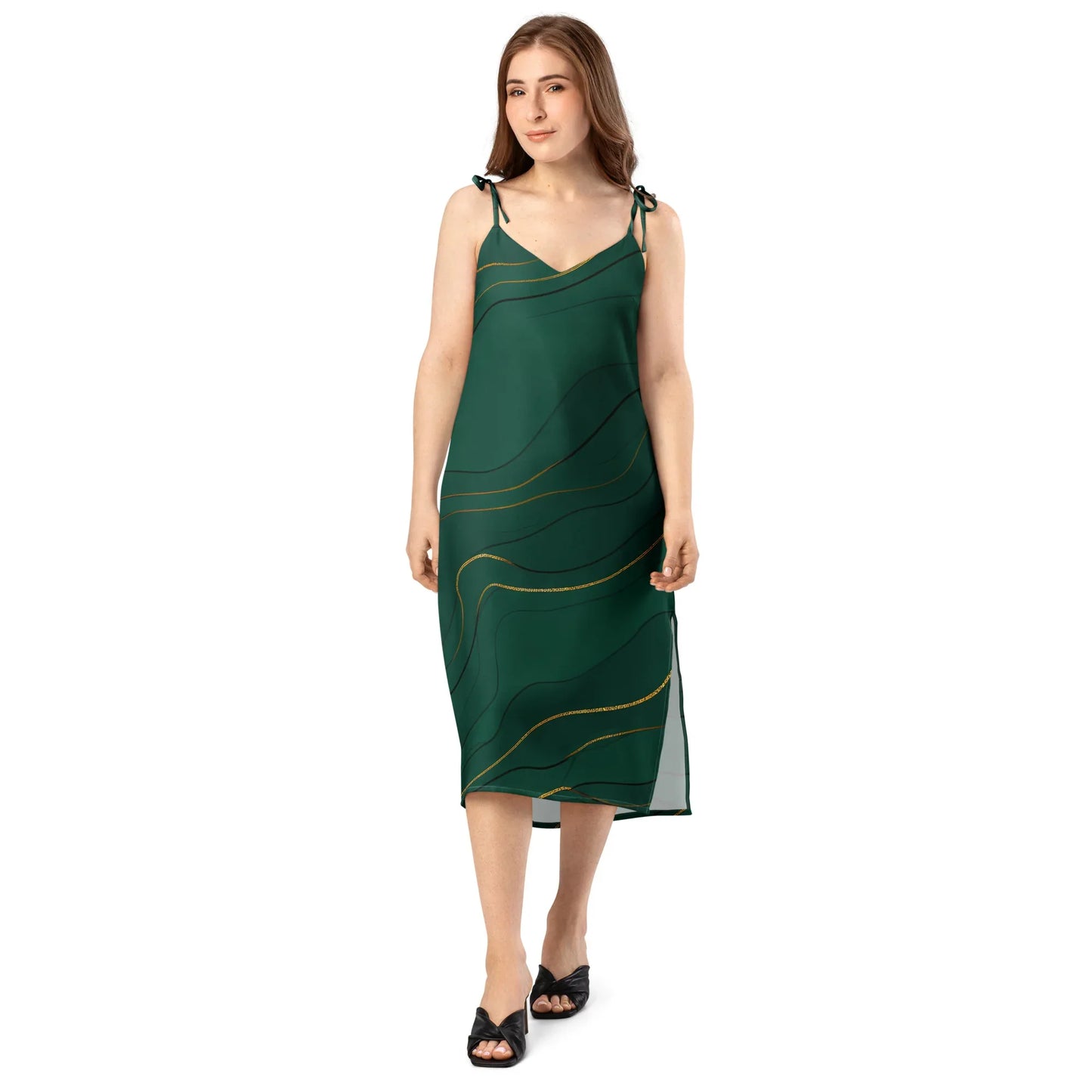 Tie-Strap Midi Dress - AwRans Clothing