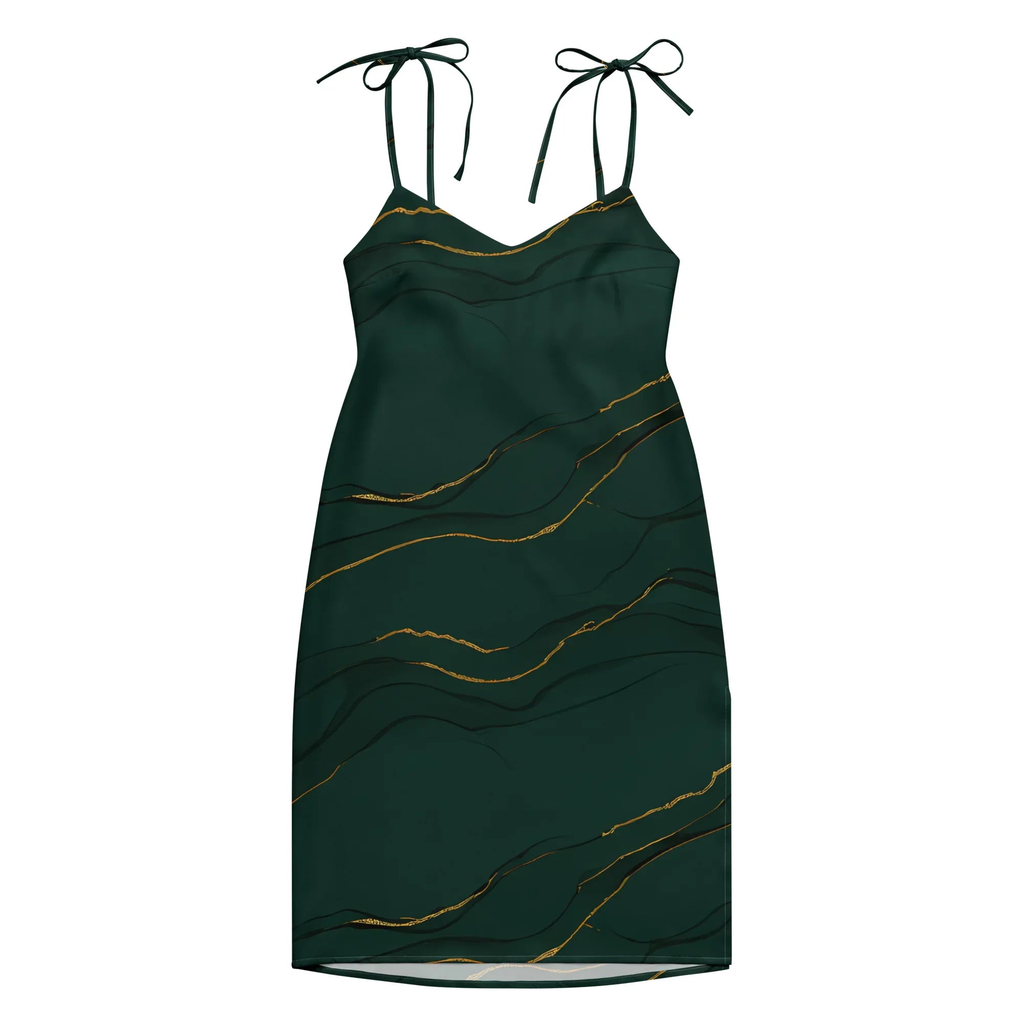 Tie-Strap Midi Dress Dress AwRans Clothing all-over-print-slip-dress-white-front-689c5854c045b