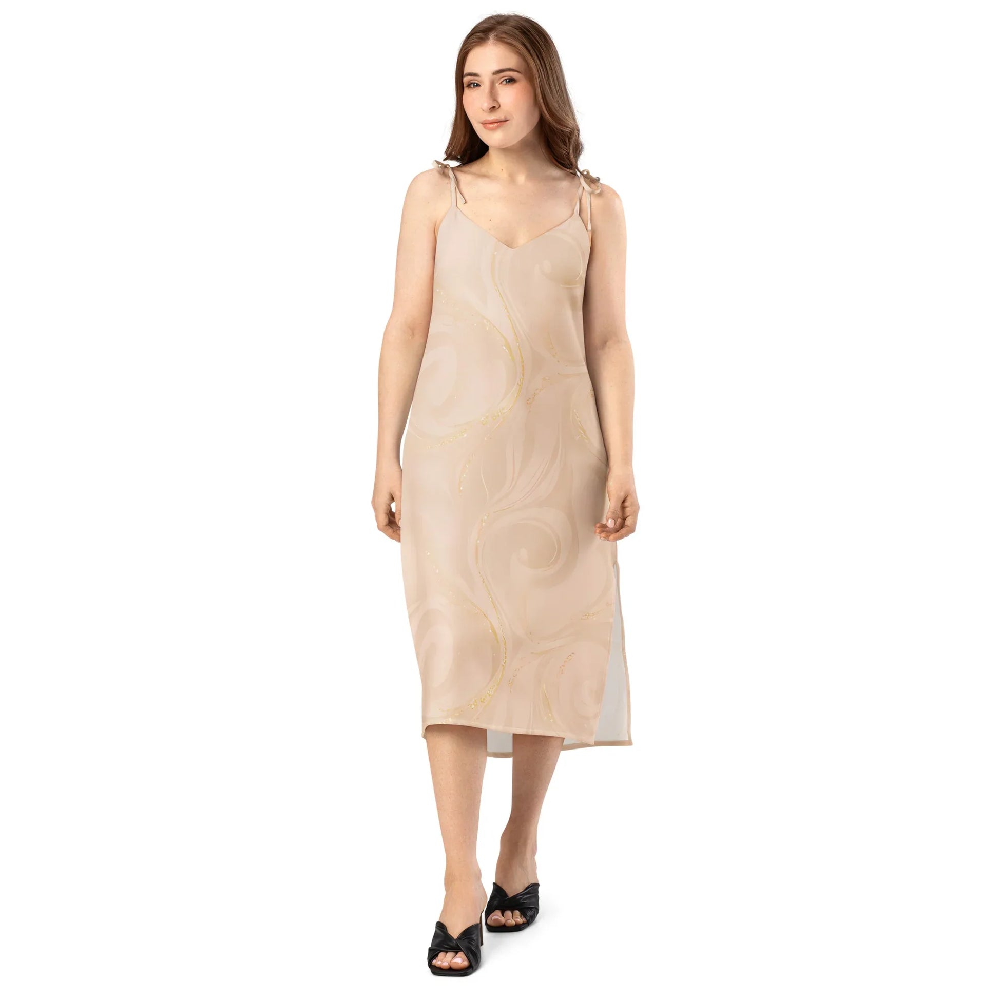 Tie-Strap Midi Dress - AwRans Clothing