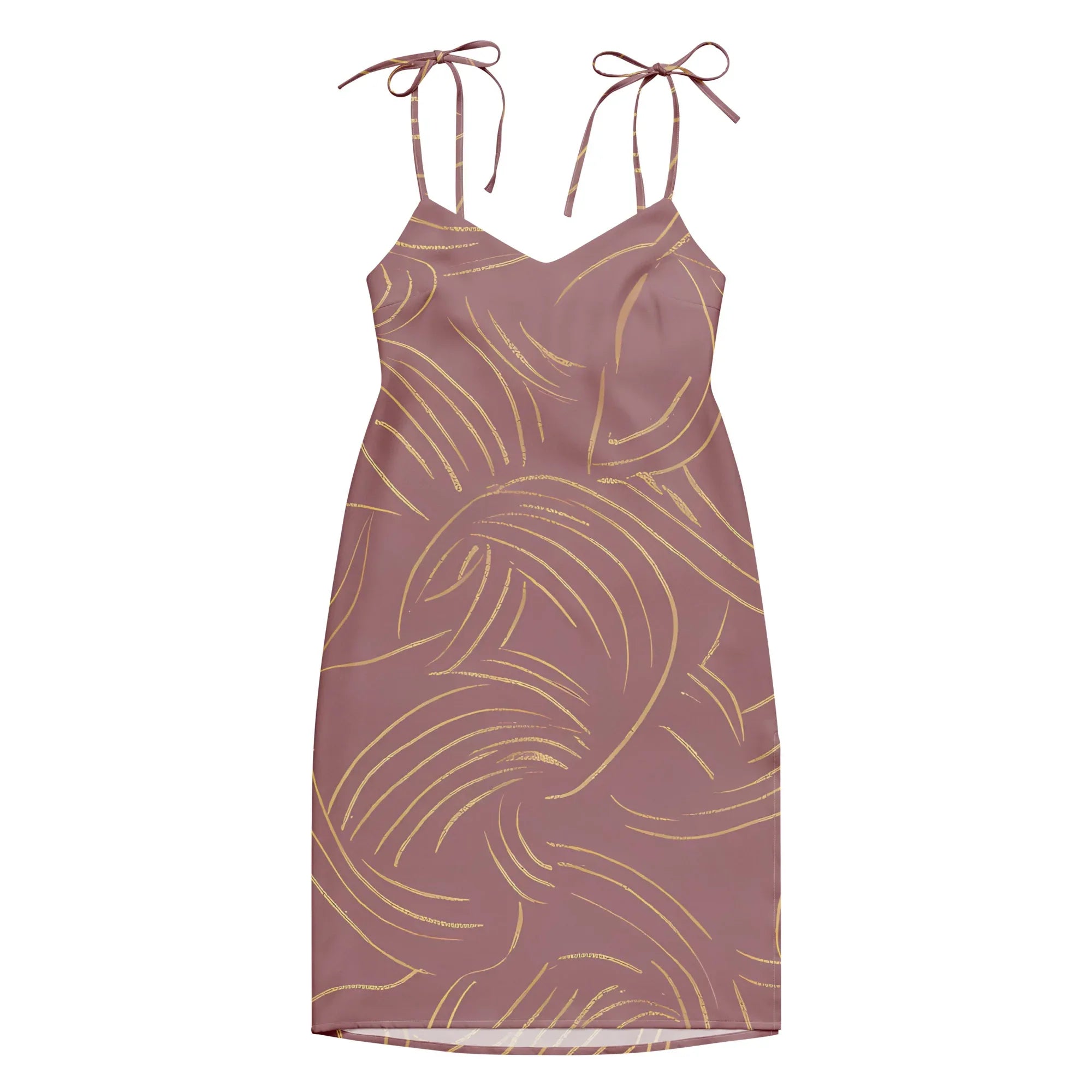 Tie-Strap Midi Dress Dress AwRans Clothing all-over-print-slip-dress-white-front-689c58f610a31