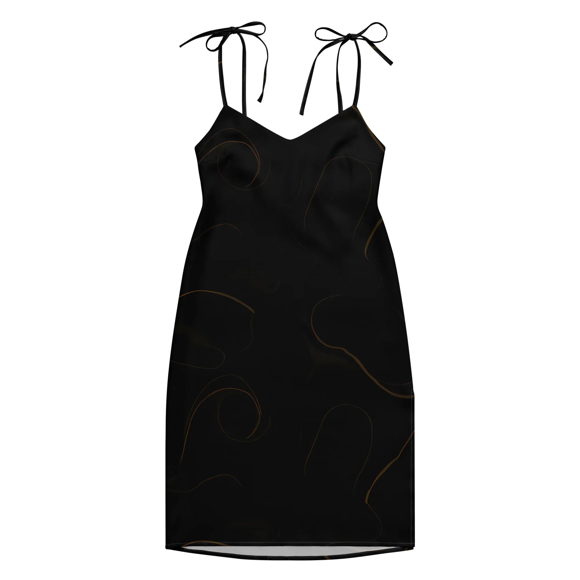 Tie-Strap Midi Dress Dress AwRans Clothing all-over-print-slip-dress-white-front-689c592a57897