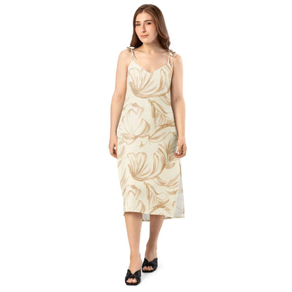 Tie-Strap Midi Dress - AwRans Clothing