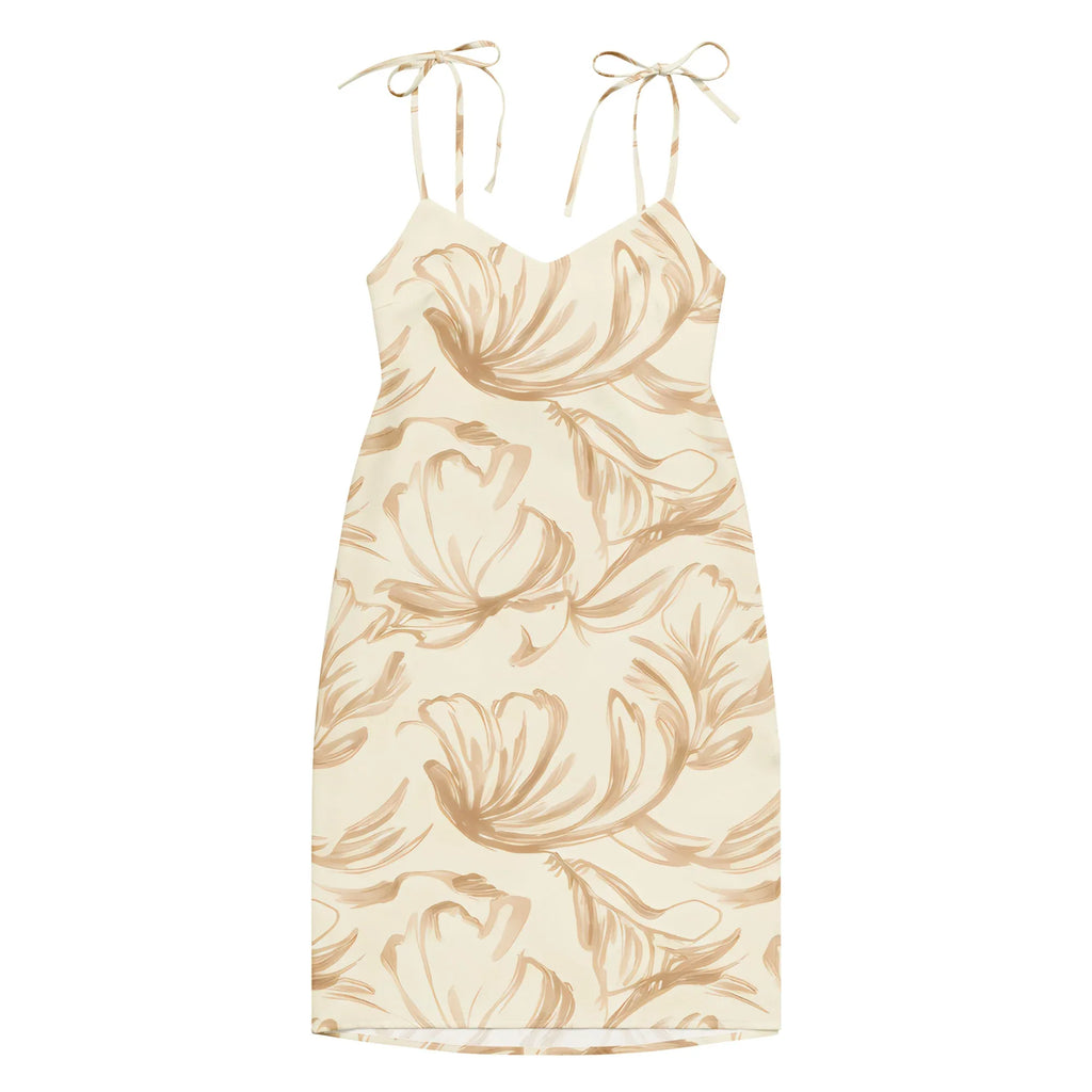 Tie-Strap Midi Dress Dress AwRans Clothing all-over-print-slip-dress-white-front-689c59623db09