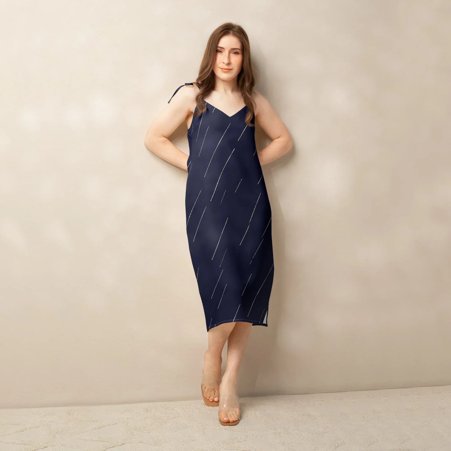 Tie-Strap Midi Dress - AwRans Clothing