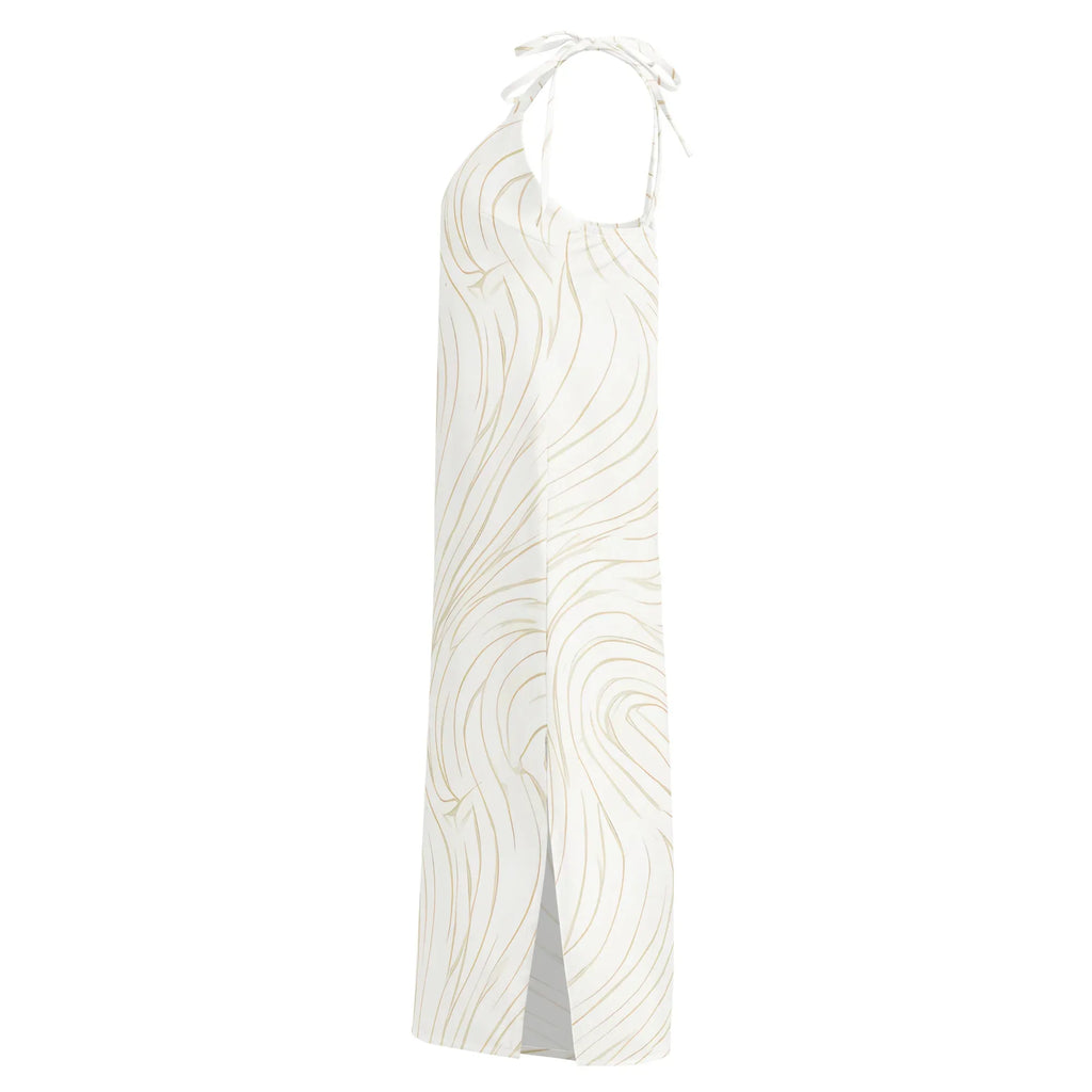 Tie-Strap Midi Dress Dress AwRans Clothing all-over-print-slip-dress-white-left-689c57c5e79de