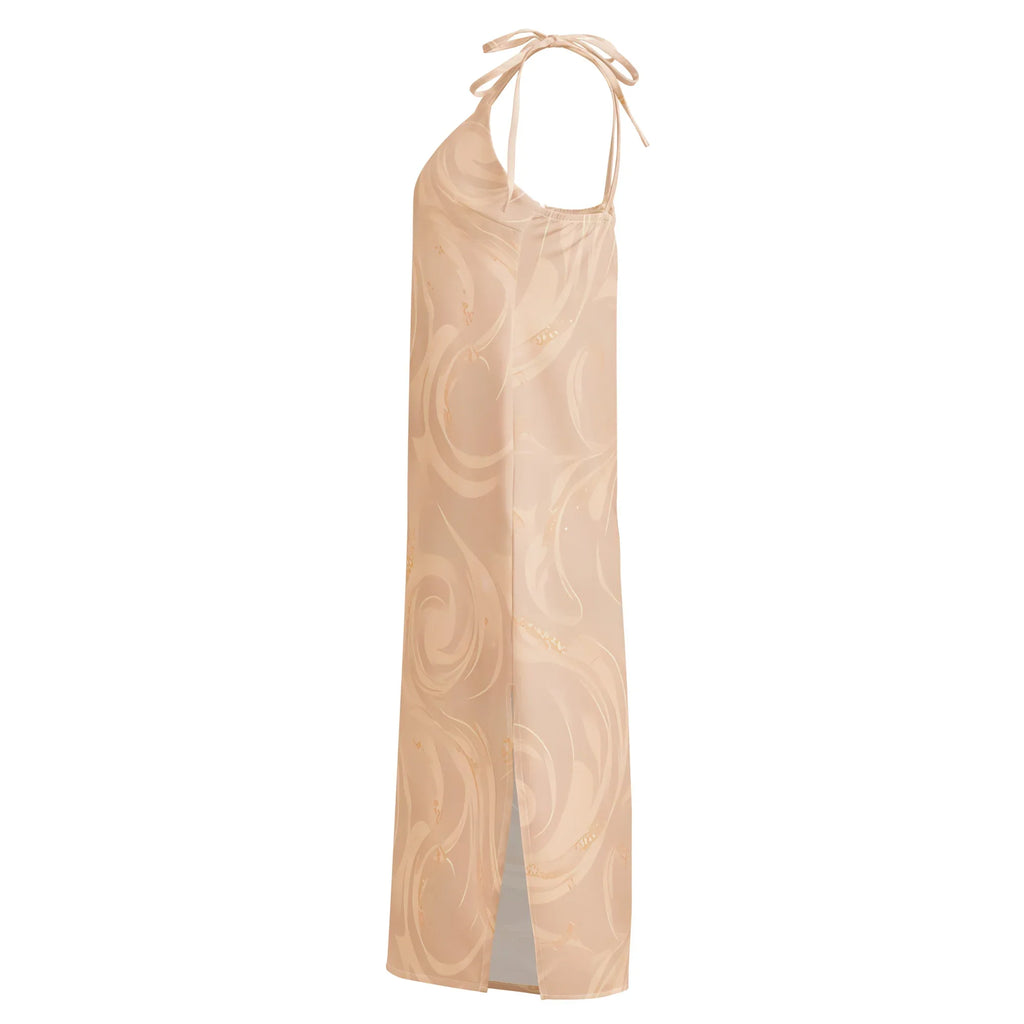 Tie-Strap Midi Dress Dress AwRans Clothing all-over-print-slip-dress-white-left-689c58c10ddb9