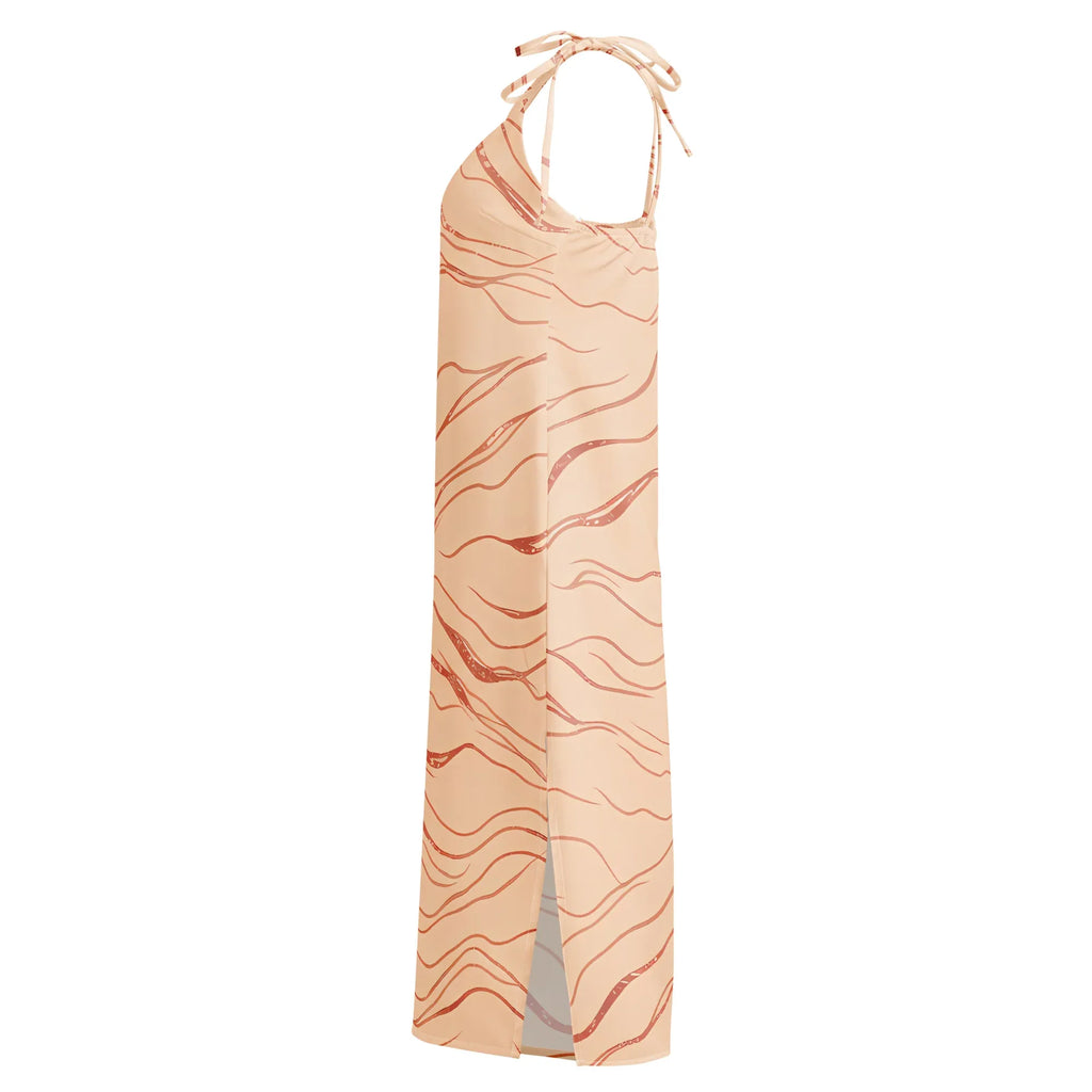 Tie-Strap Midi Dress Dress AwRans Clothing all-over-print-slip-dress-white-left-689c59969b6d5