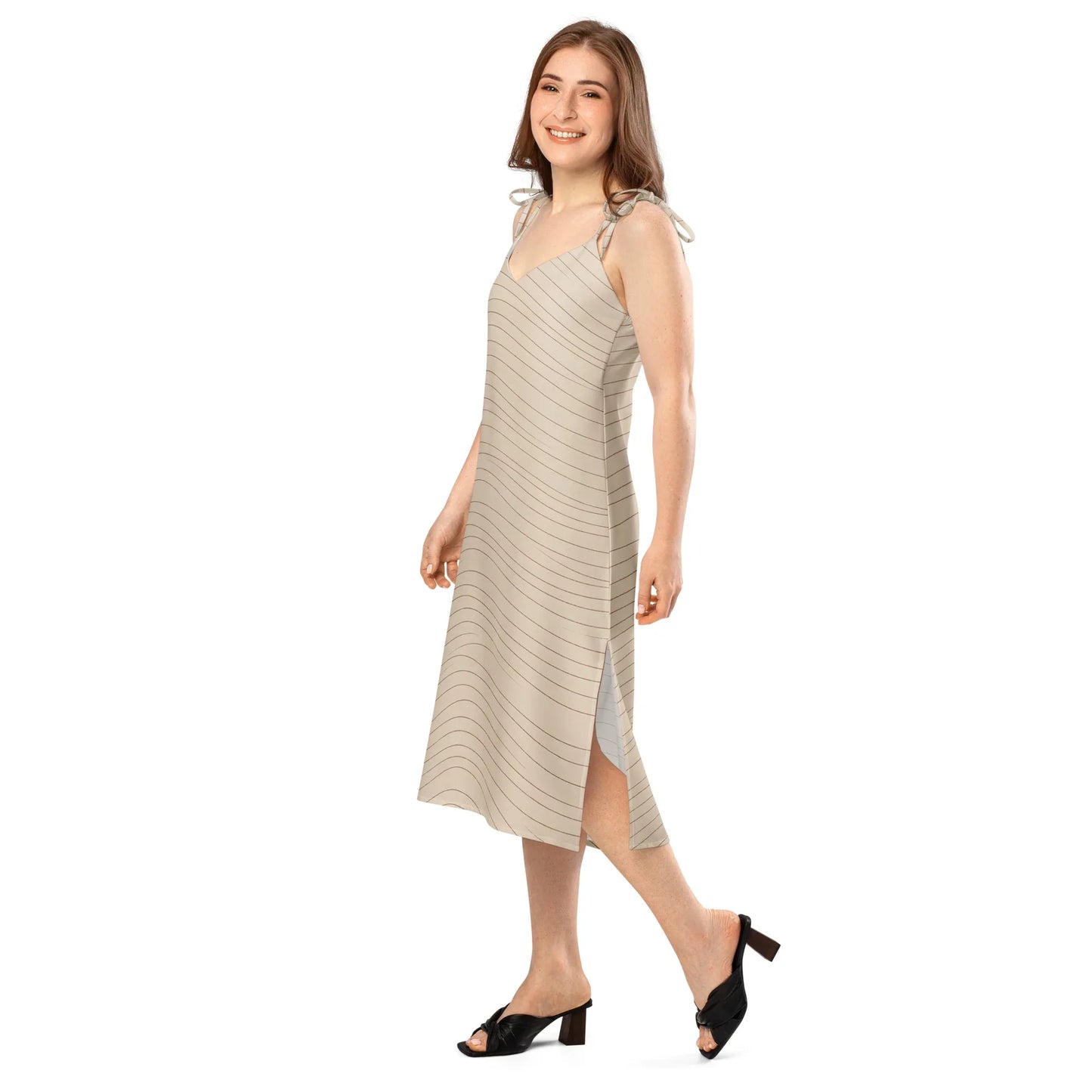 Tie-Strap Midi Dress - AwRans Clothing